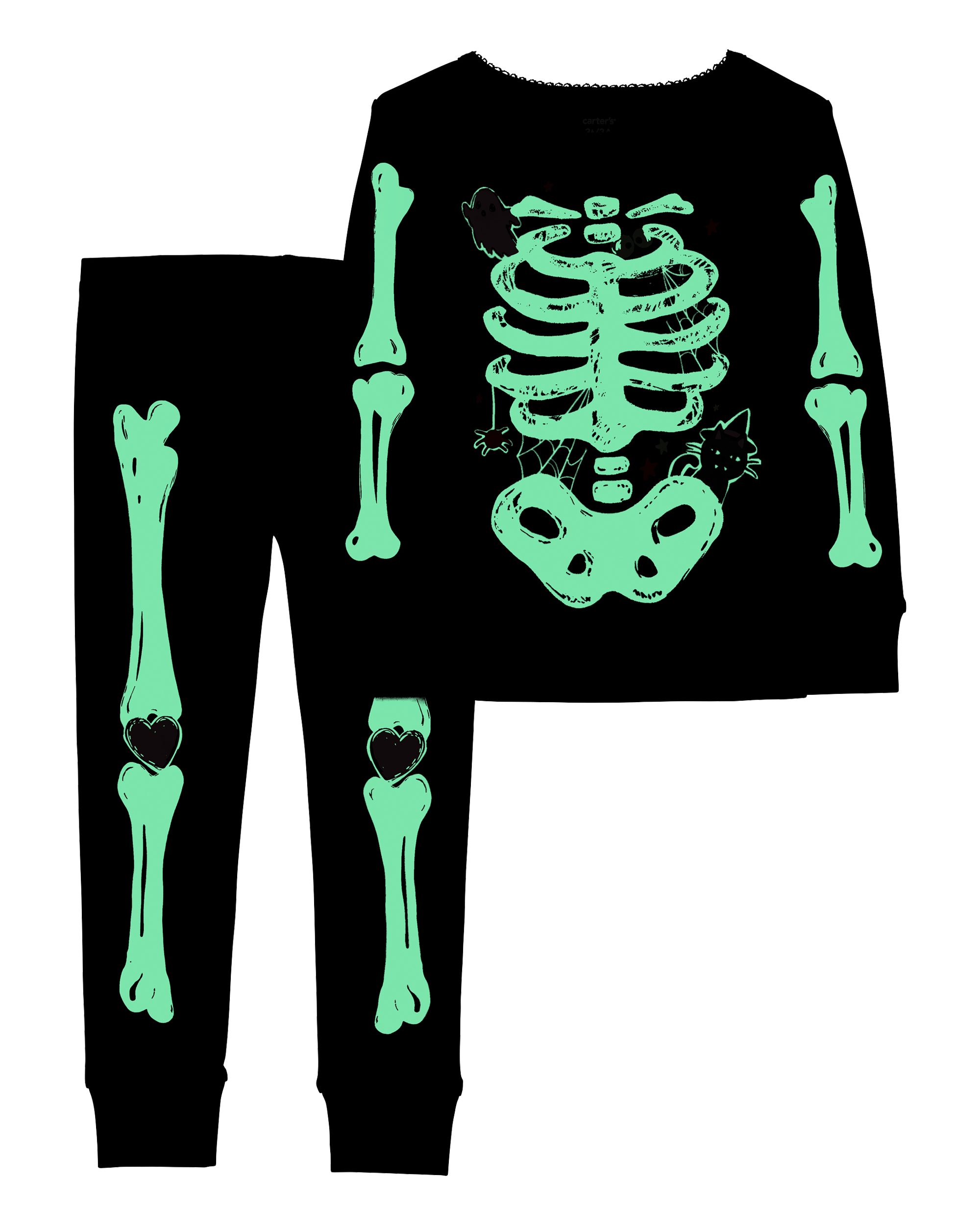 Black Baby 2 Piece Glow Halloween Skeleton 100 Snug Fit Cotton Pyjamas Carter s Oshkosh Canada