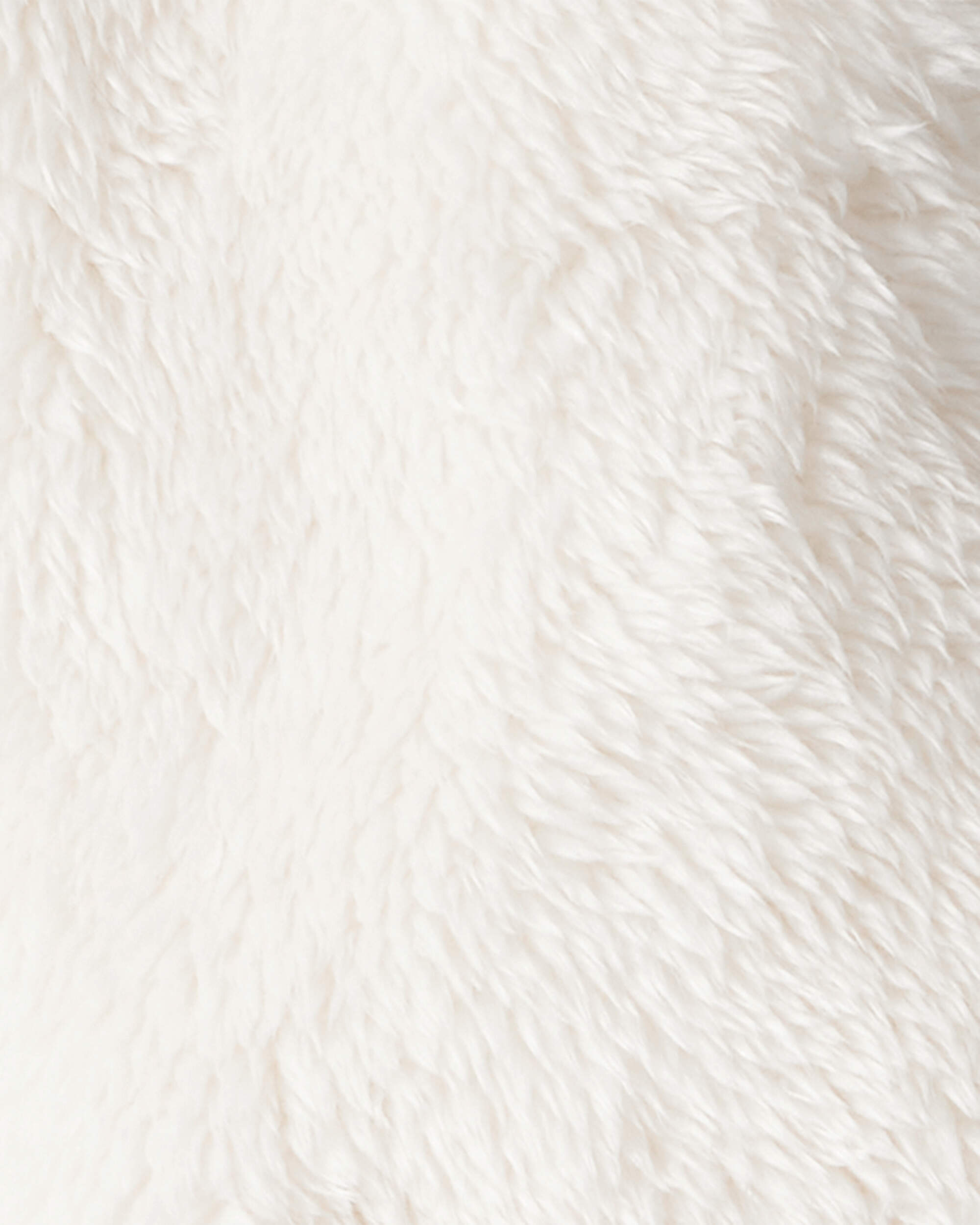 Baby Sherpa Hooded Long-Sleeve Sweater - White