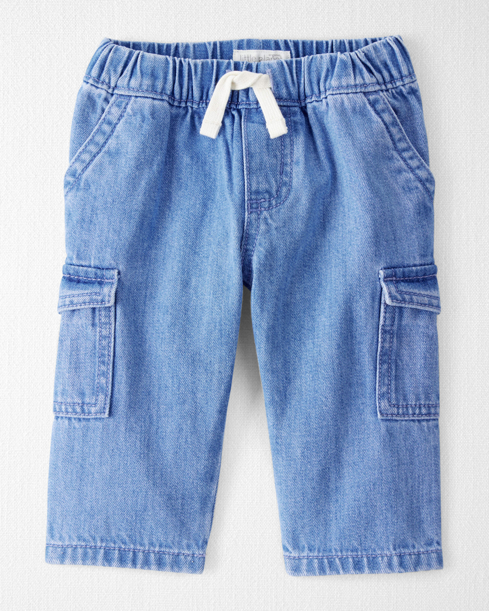 Baby Organic Cotton Chambray Cargo Pants