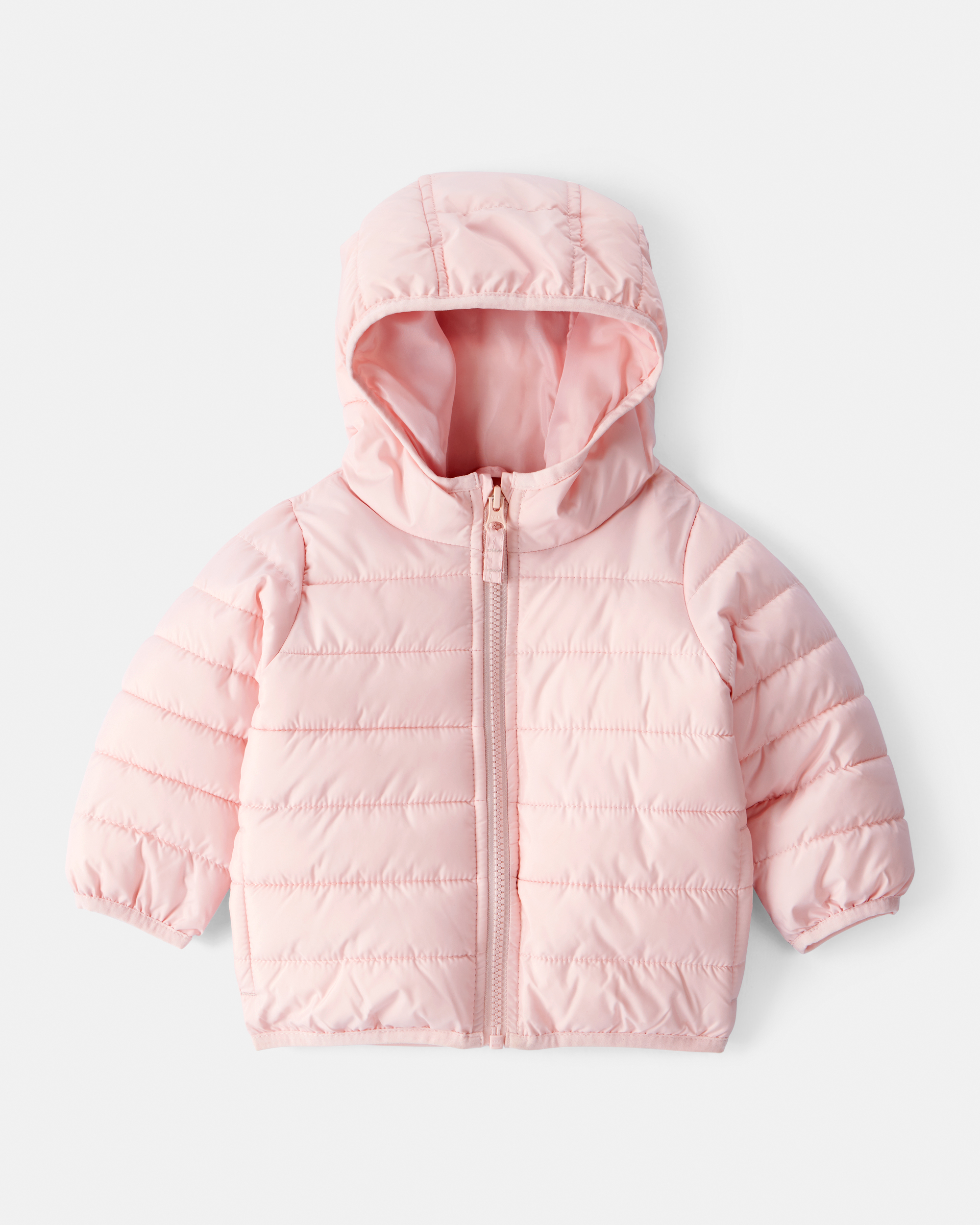 Baby Hooded Puffer Jacket - Pink