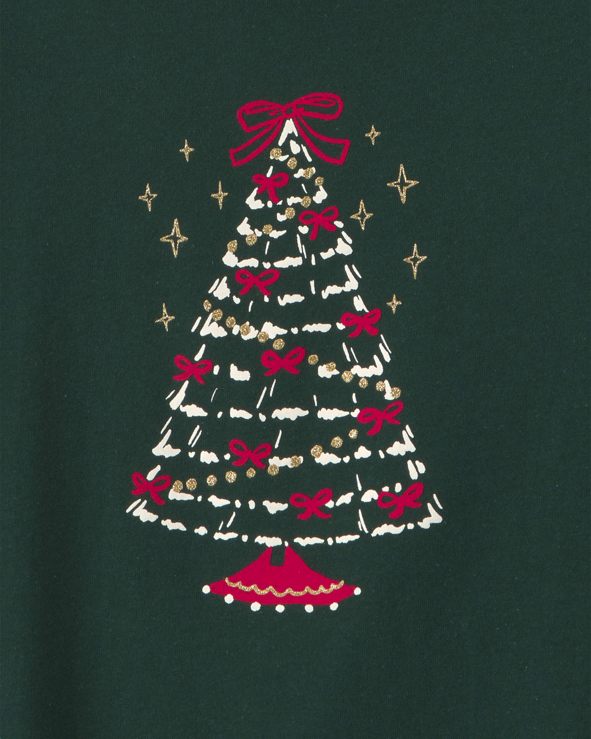 Girls Christmas Tree Long-Sleeve Graphic Tee - Green