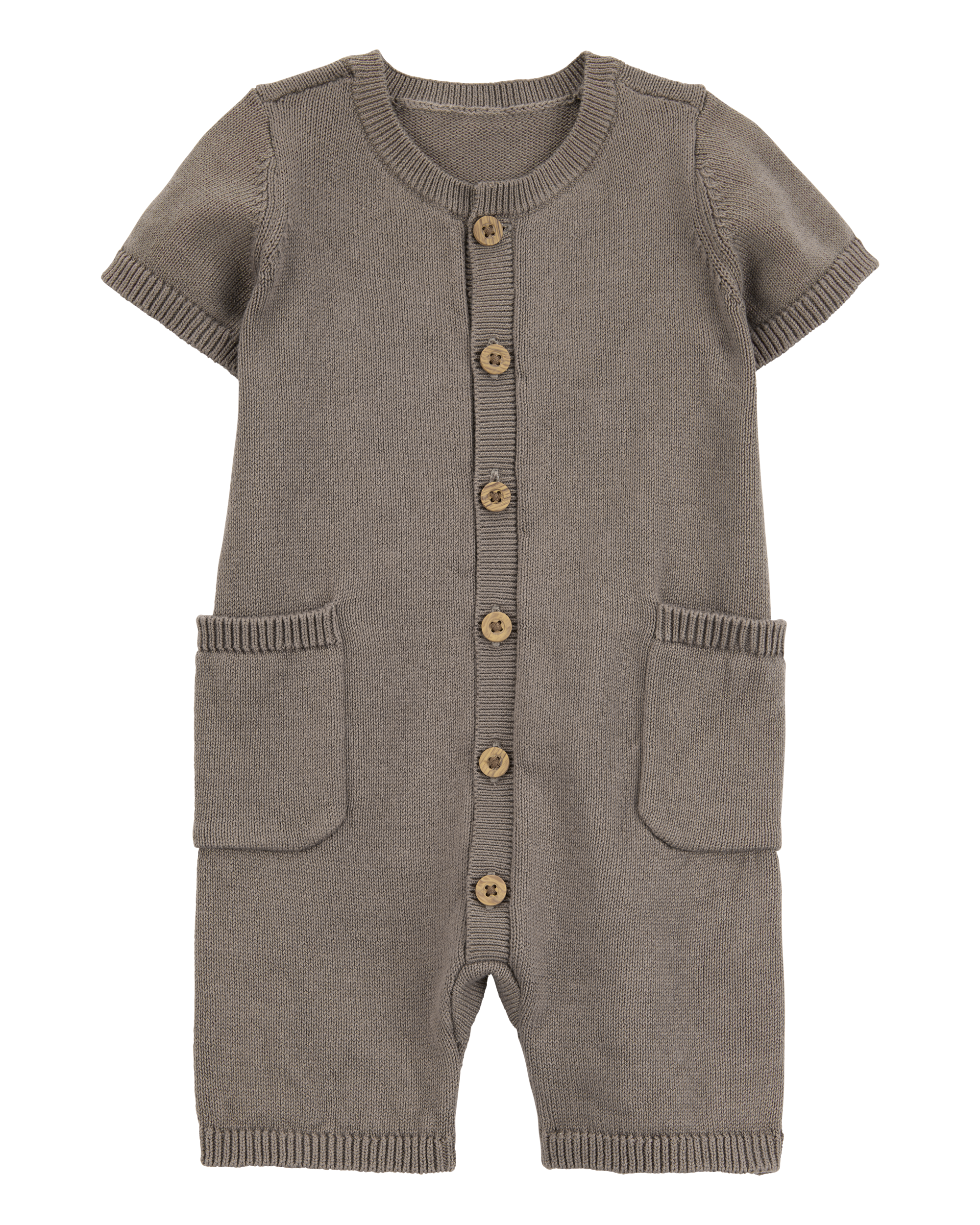 Baby Button-Down Cotton Romper