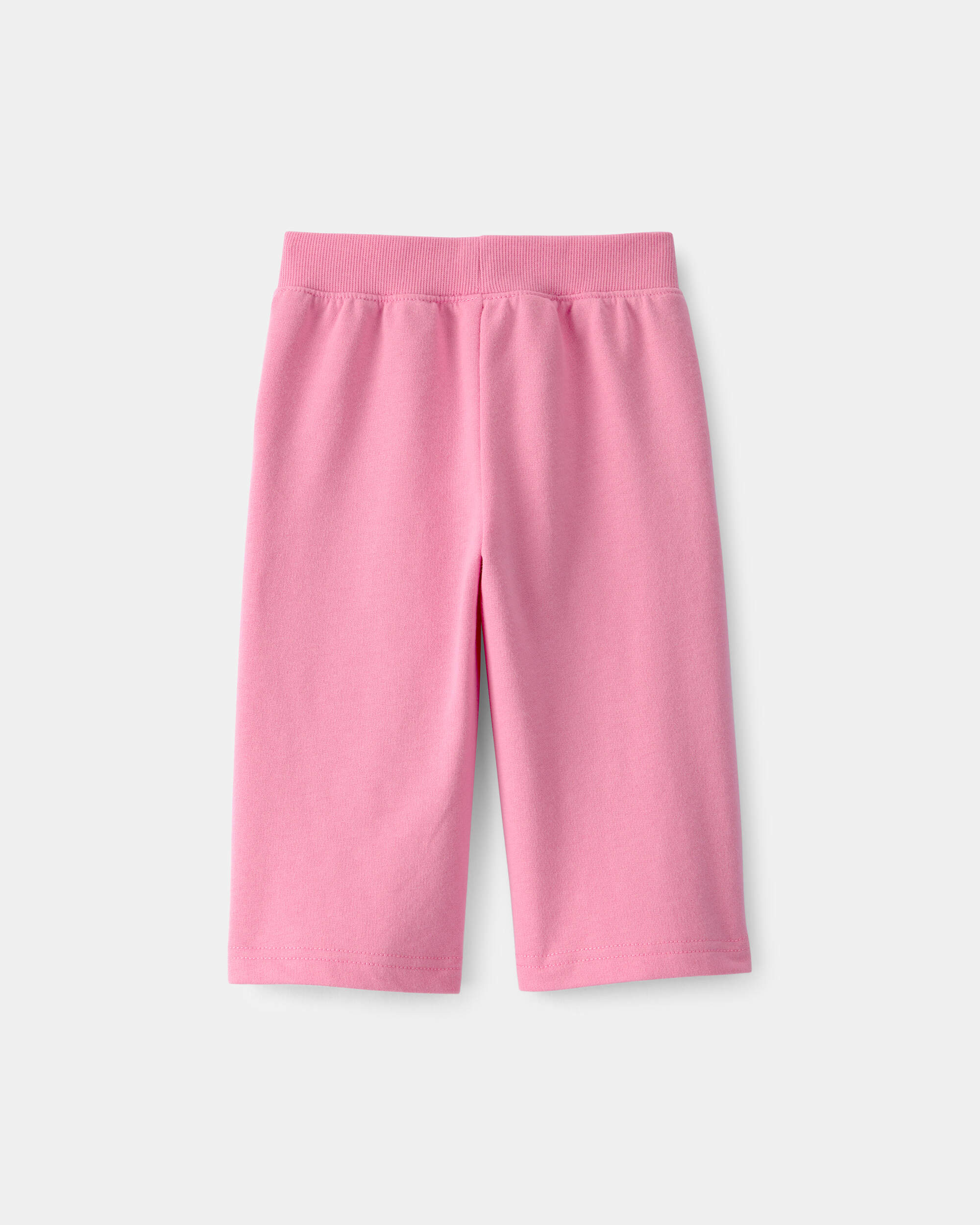 Baby Girl French Terry Wide-Leg Active Pants - Pink