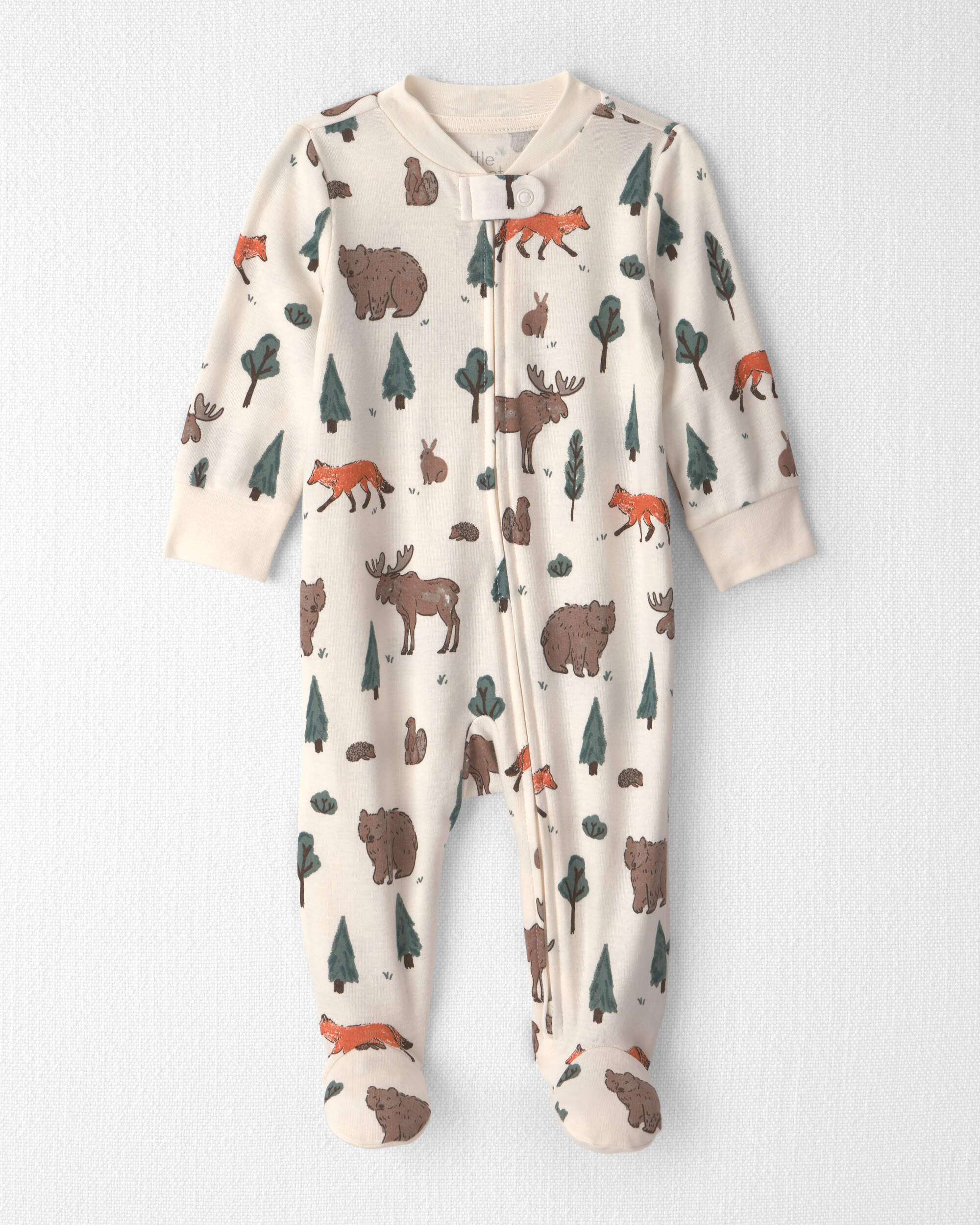 Baby Organic Cotton Sleeper Woodland Creatures
