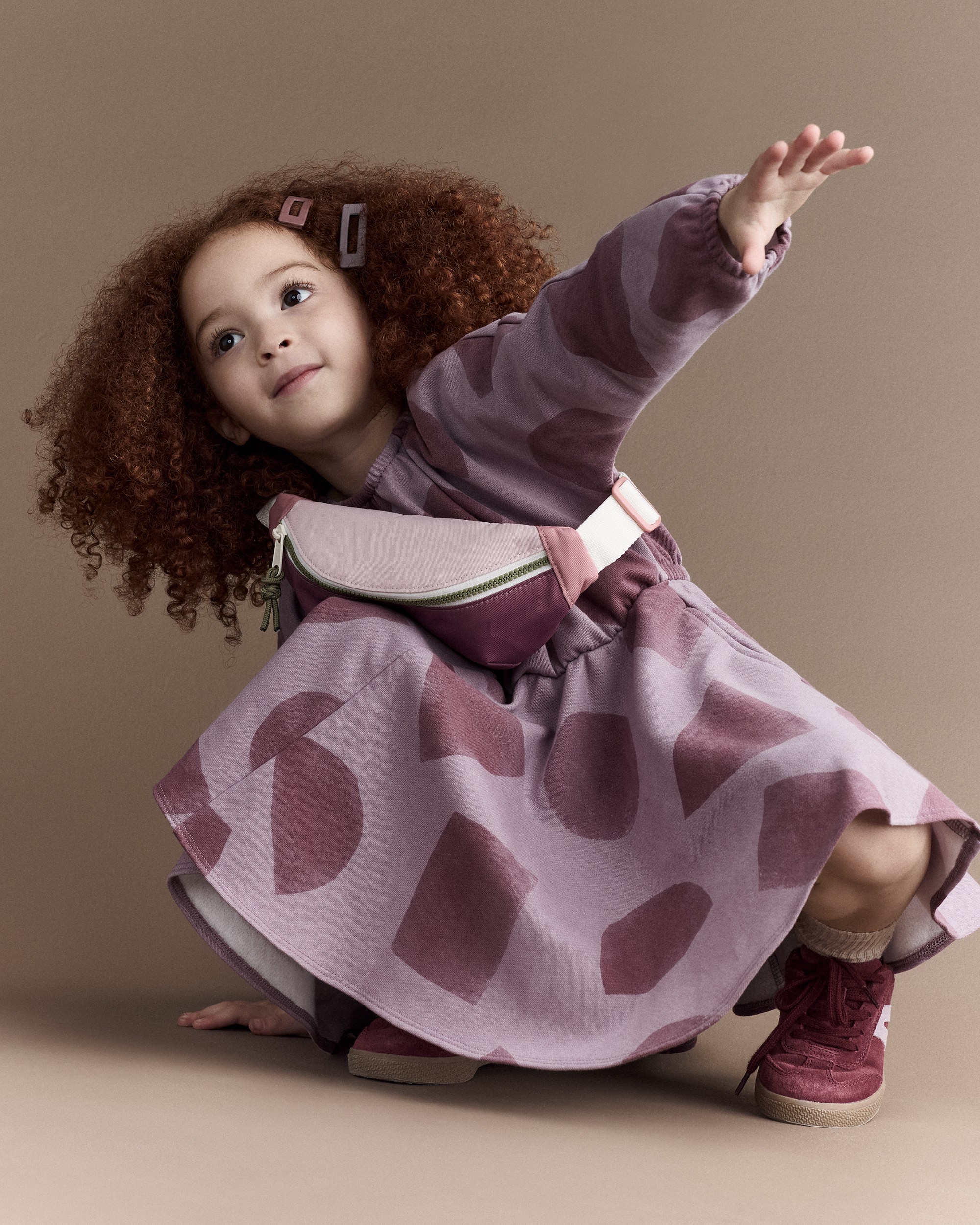Toddler Girl Avenue Twirl™ Dress with Shapes - Mauve