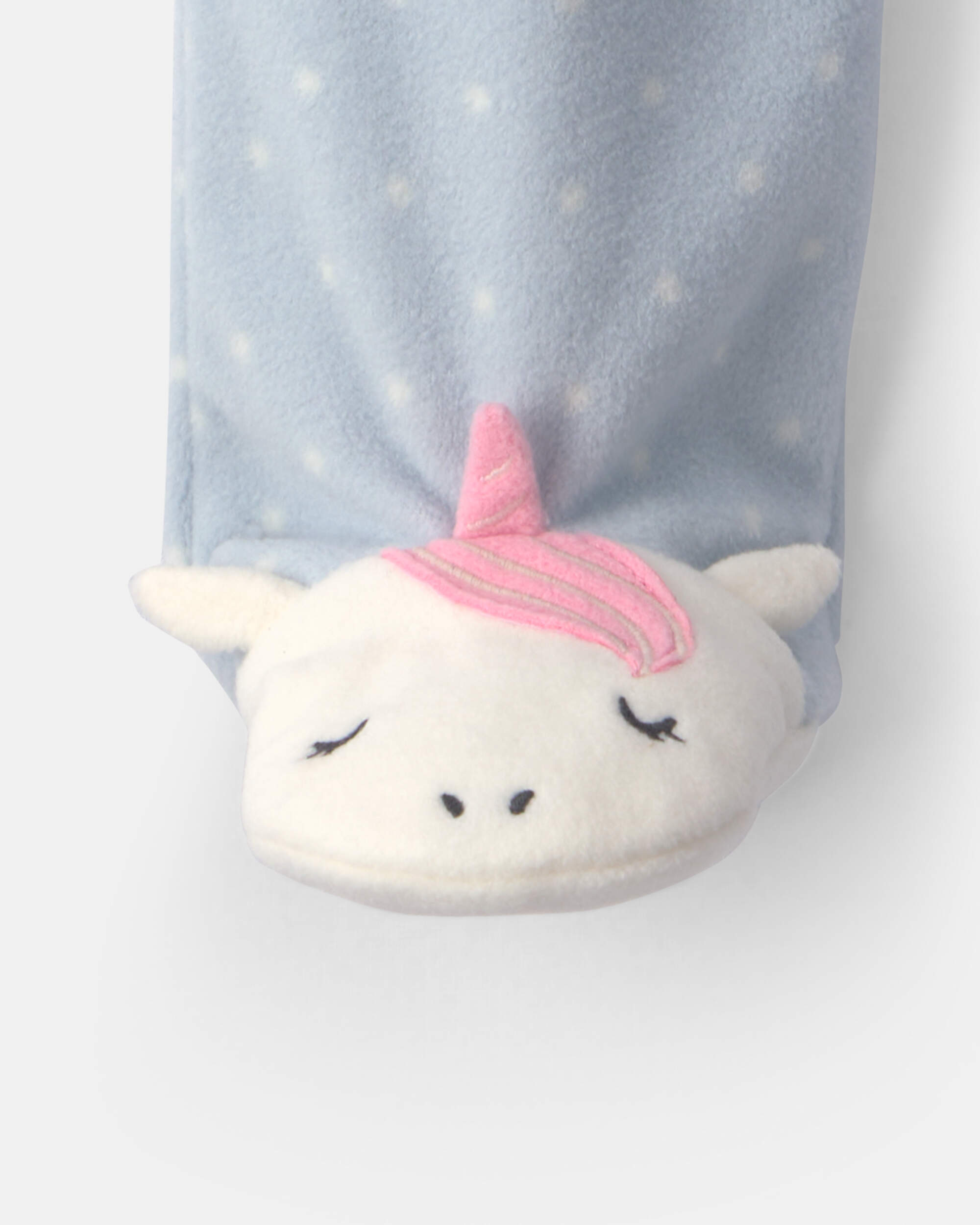 Baby Girl Unicorn Fleece 2-Way Zip Sleepers - Blue
