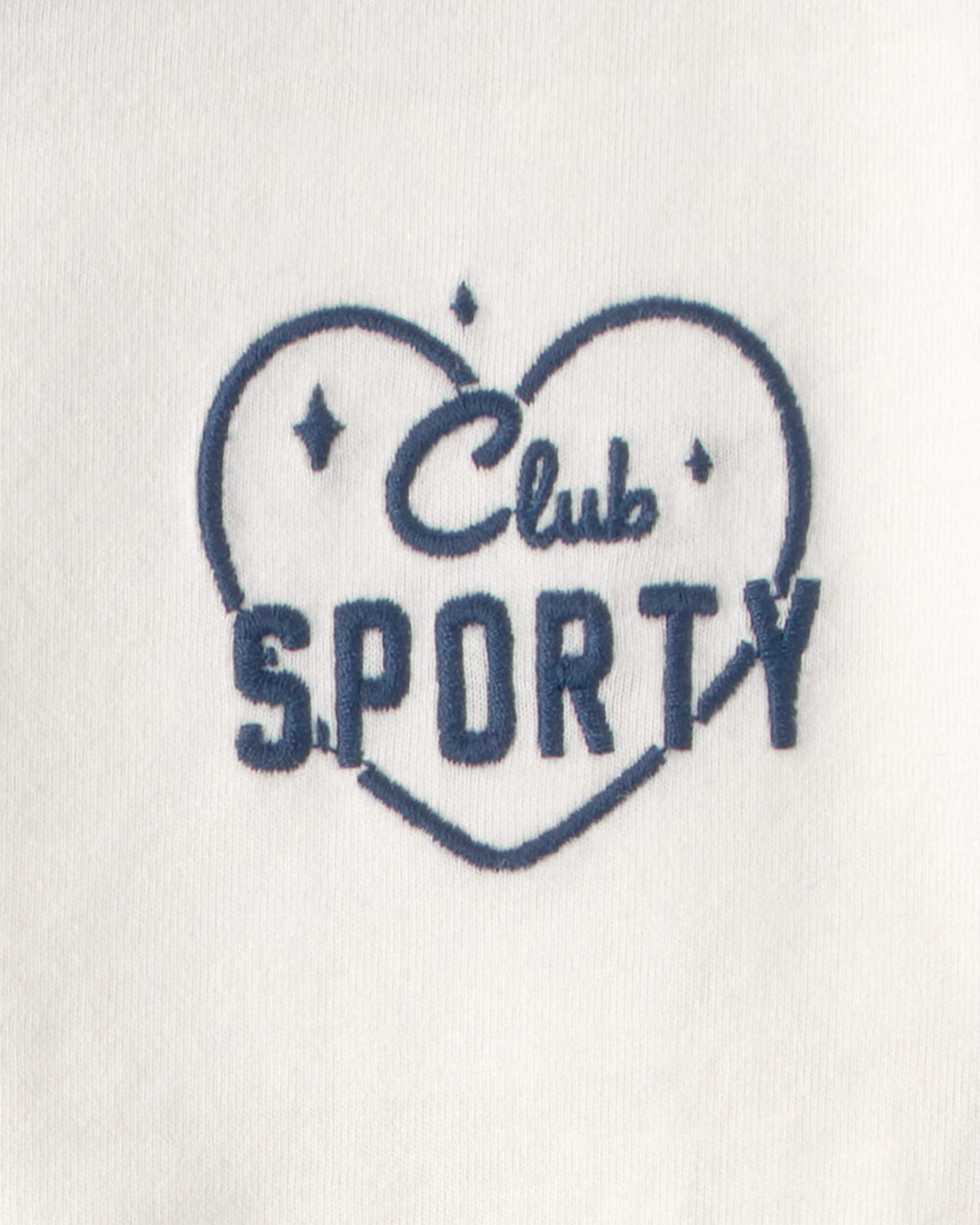 Girls 'Club Sporty' Active Top - White