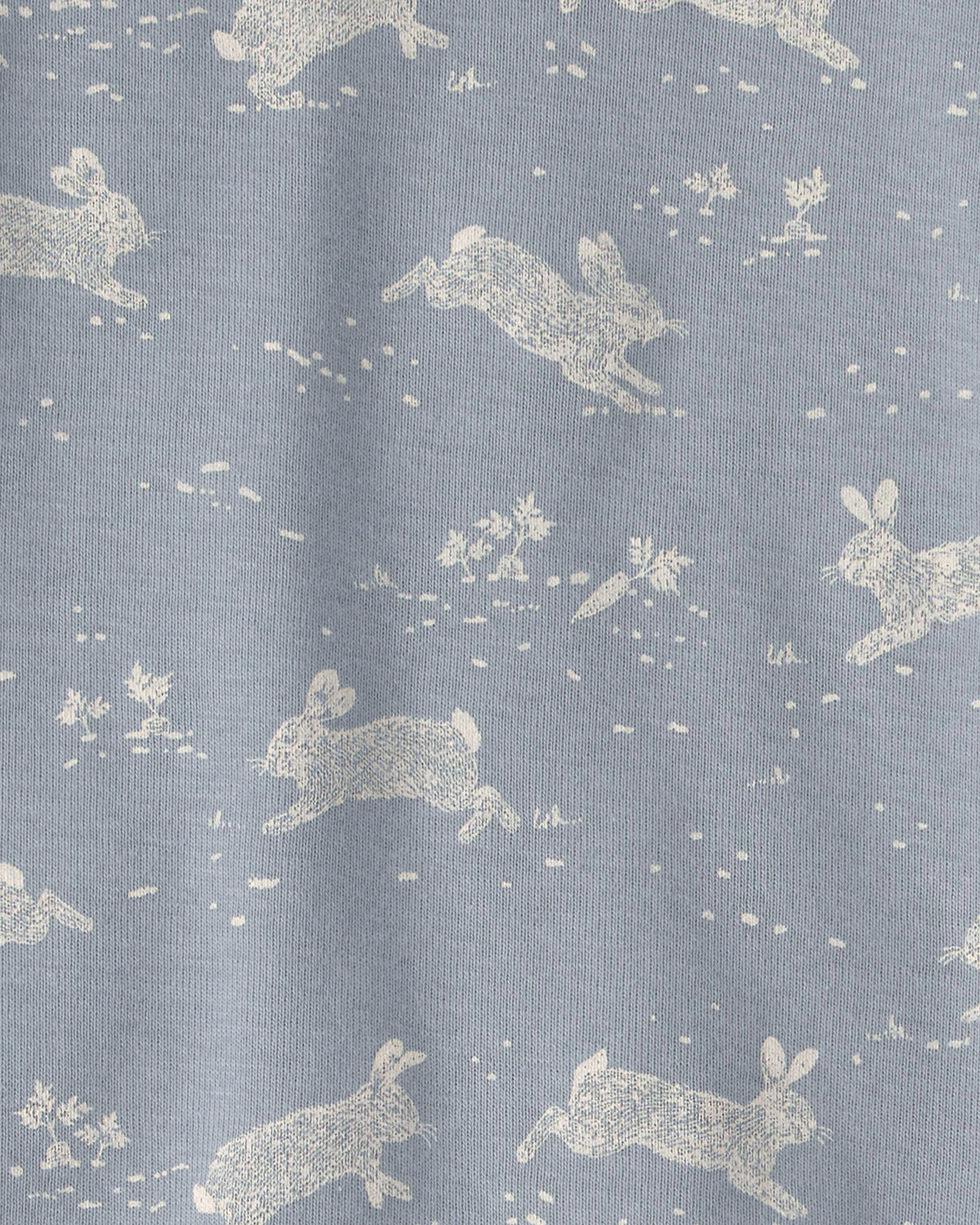 Baby 2-Piece Organic Cotton Pyjama Blue Bunnies Print