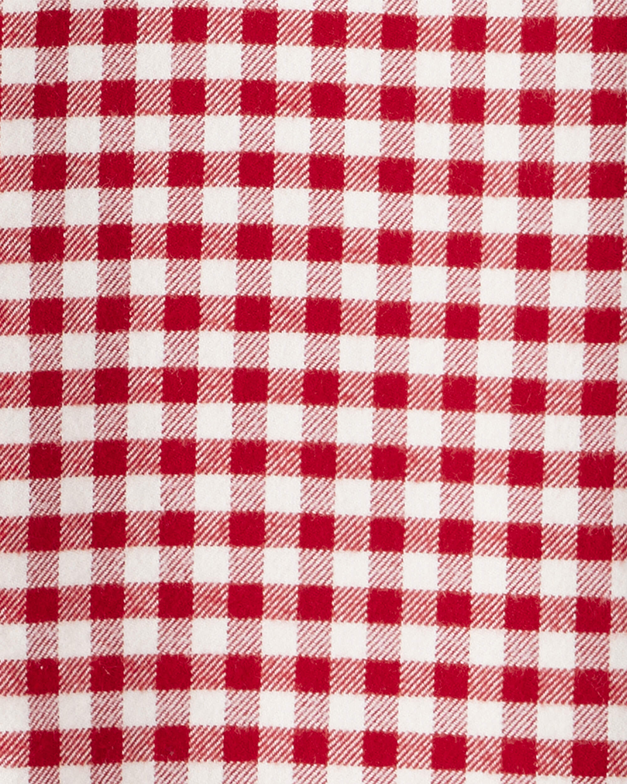 Boys Organic Cotton Button-Front Flannel Shirt