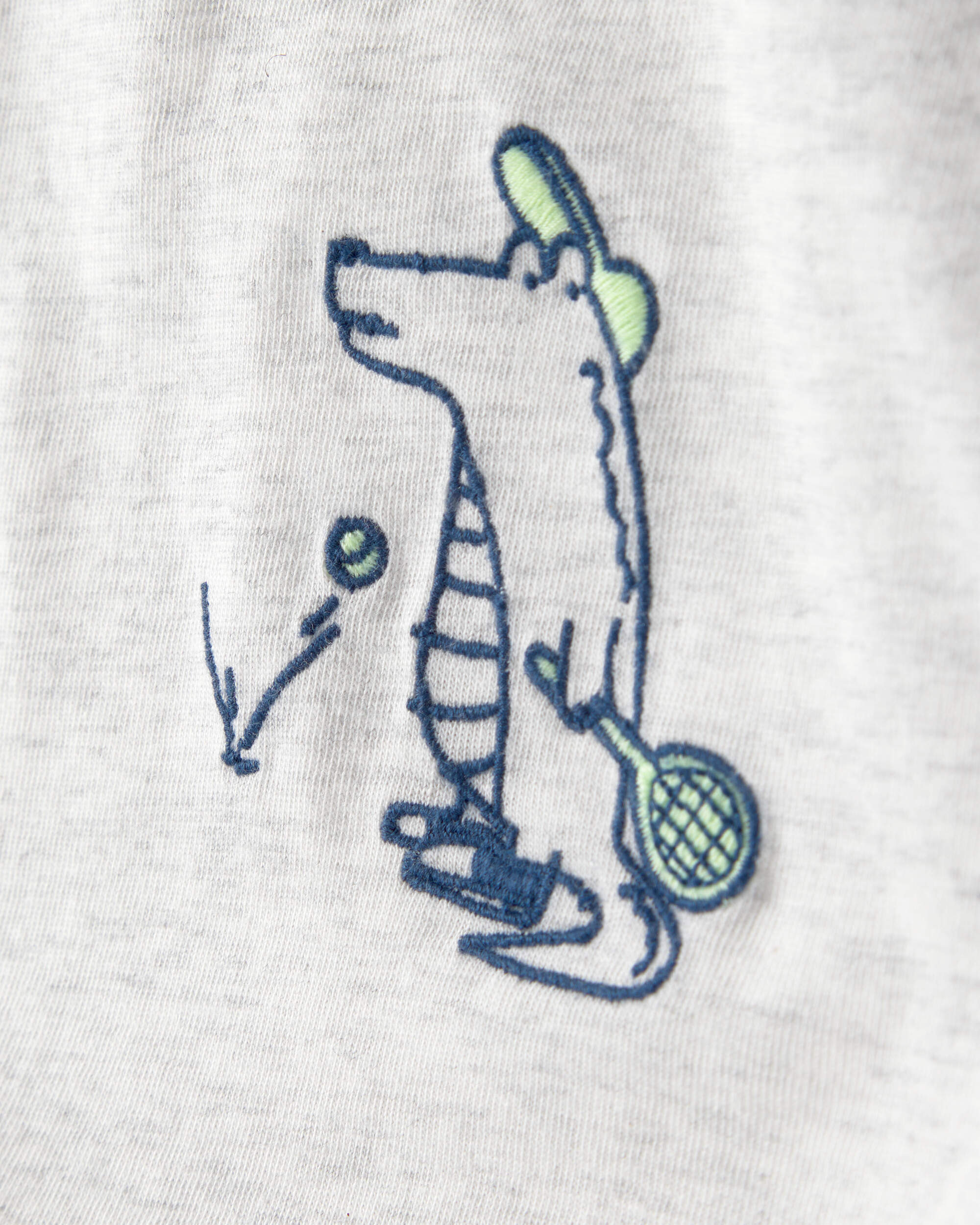 Baby Boy Alligator Polo Shirt - Blue/Grey