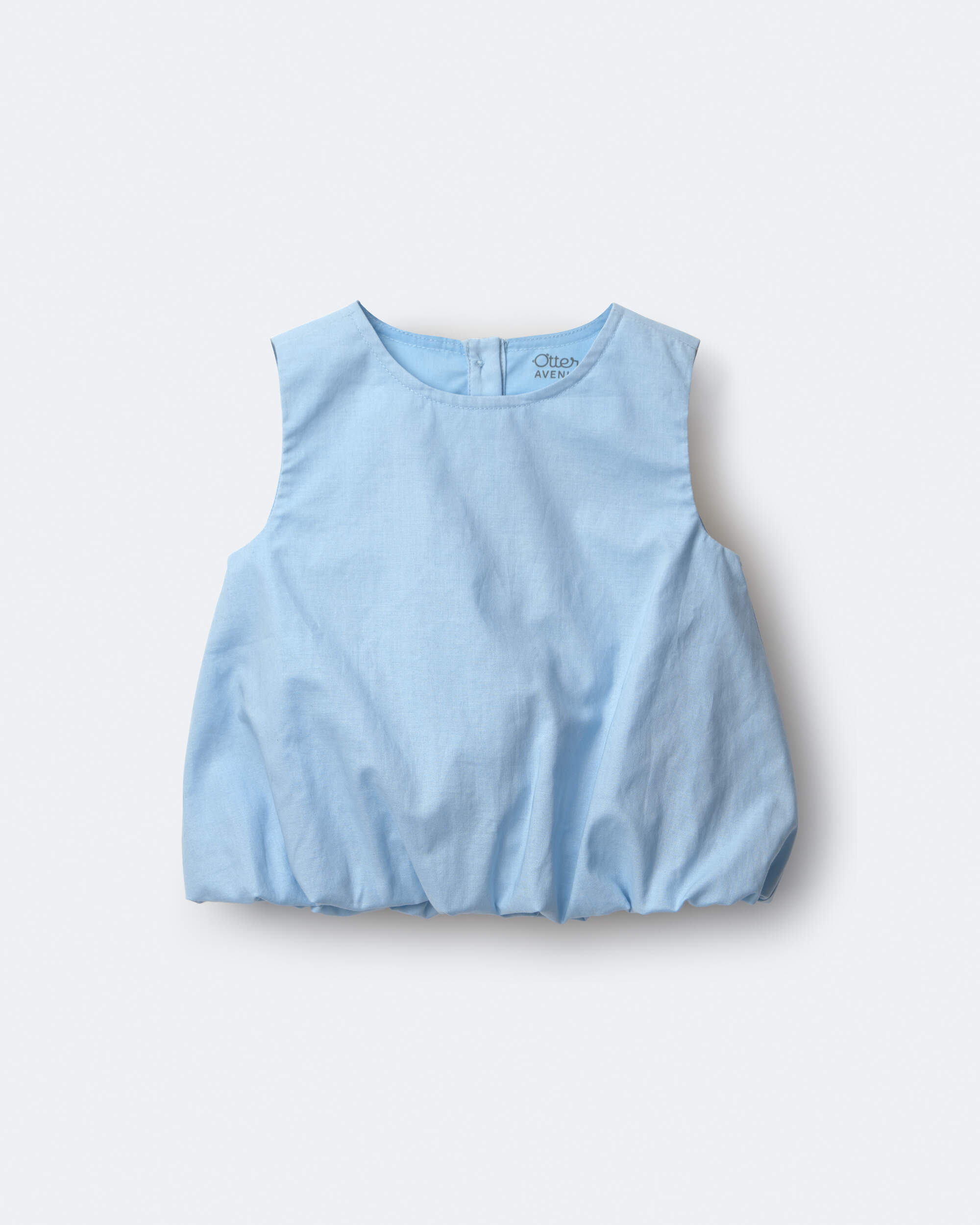 Toddler Girl Bubble Hem Top - Blue