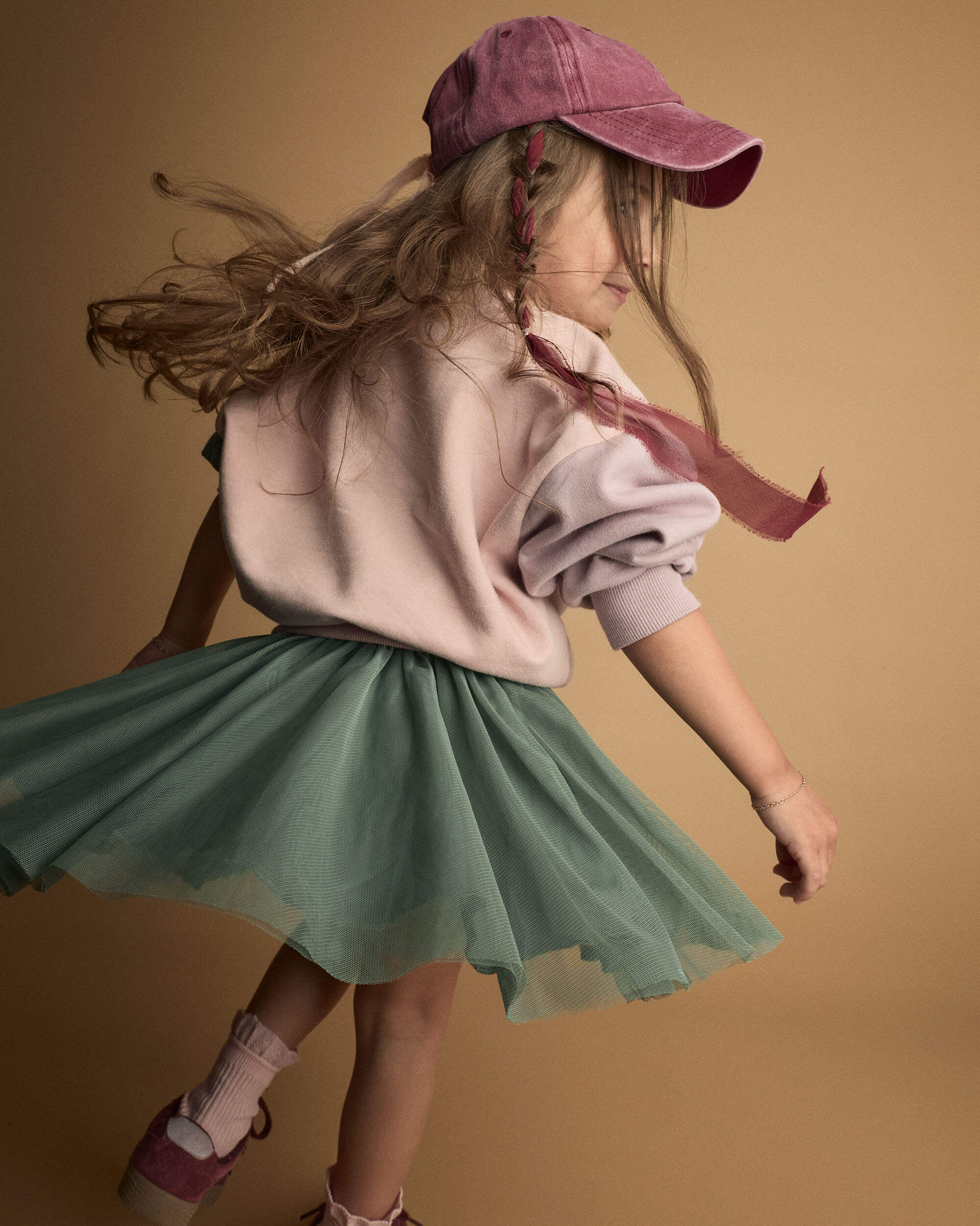 Toddler Girl Avenue Twirl™ Mini Skirt with Tulle - Olive