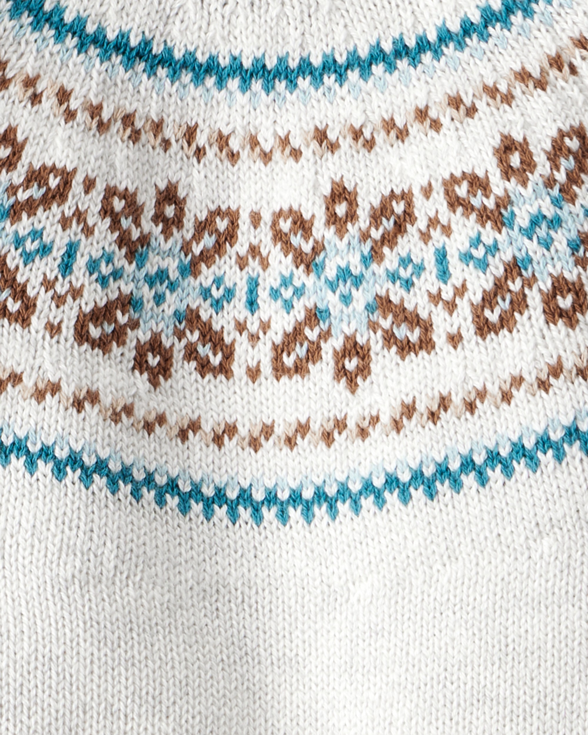 Baby Boy 2-Piece Fair Isle Sweater & Pant Set - Grey/Blue