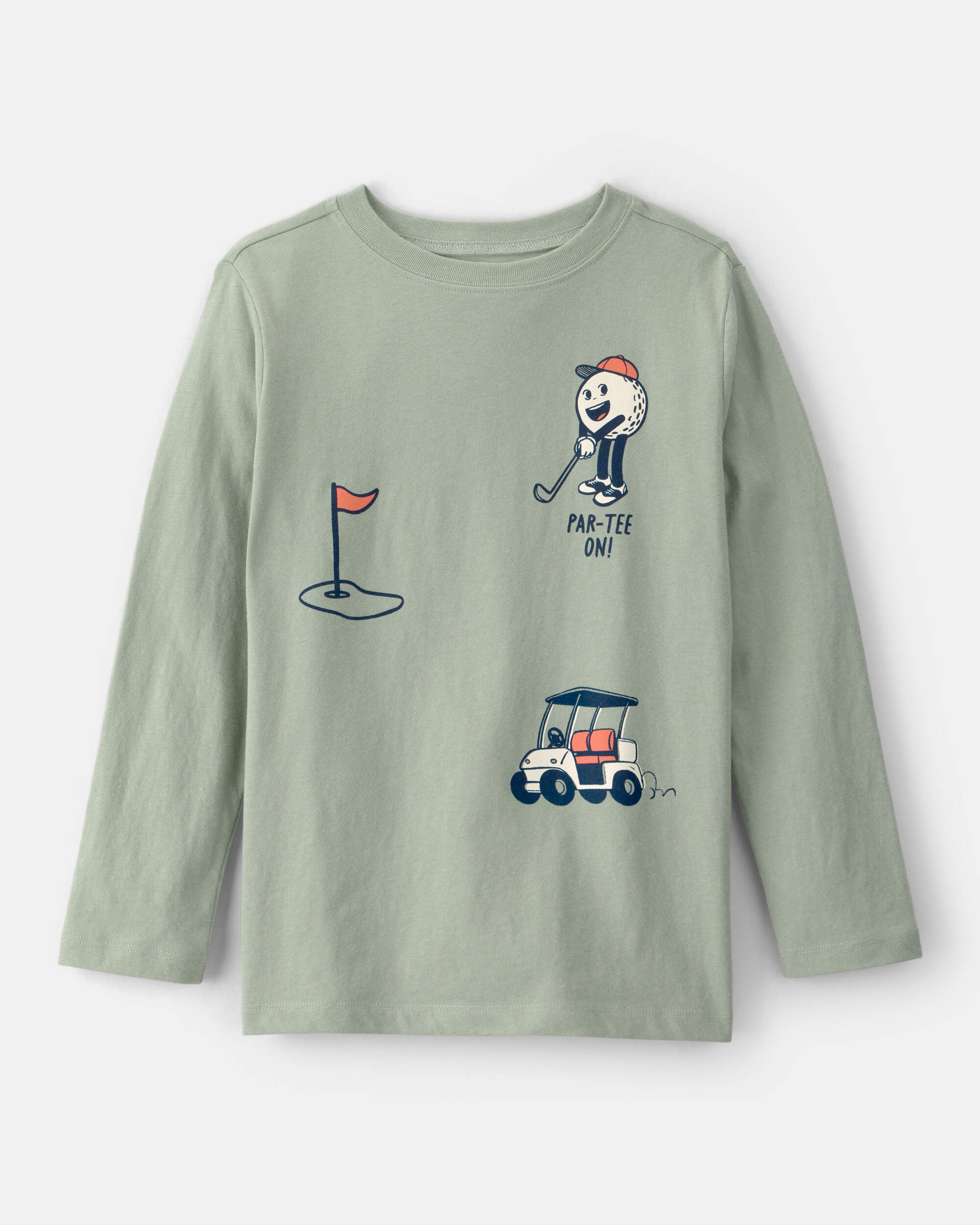 Boys Golf Long-Sleeve Graphic Tee - Green
