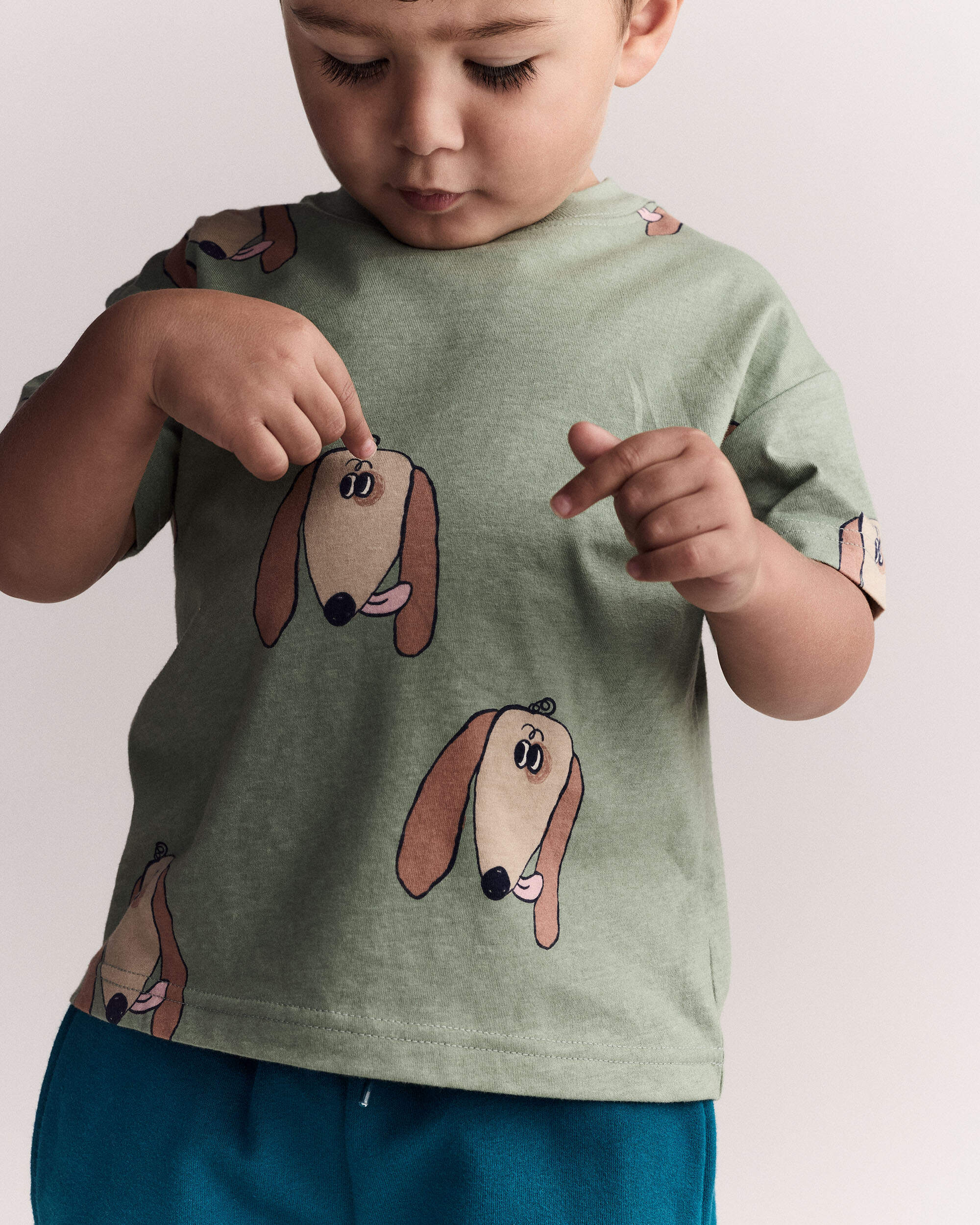 Toddler Dog Relaxed Graphic Tee - Green