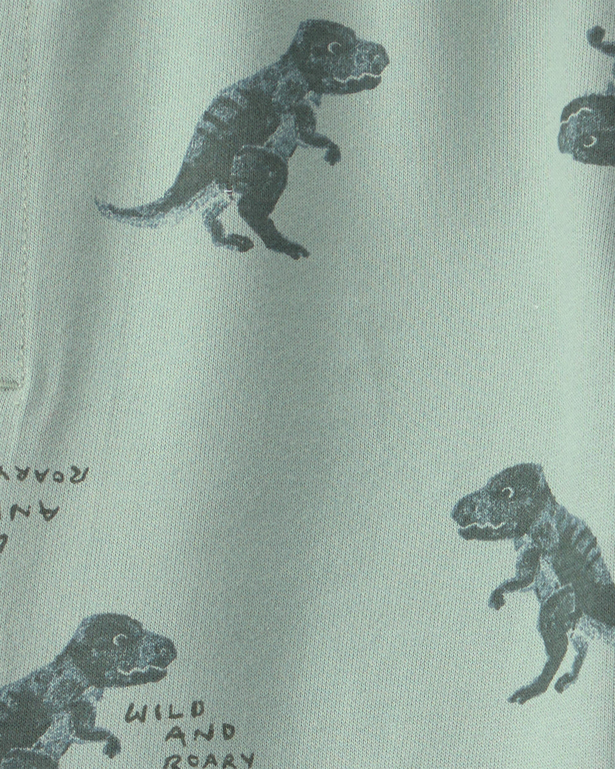 Toddler Boy Dinosaur French Terry Jogger - Green