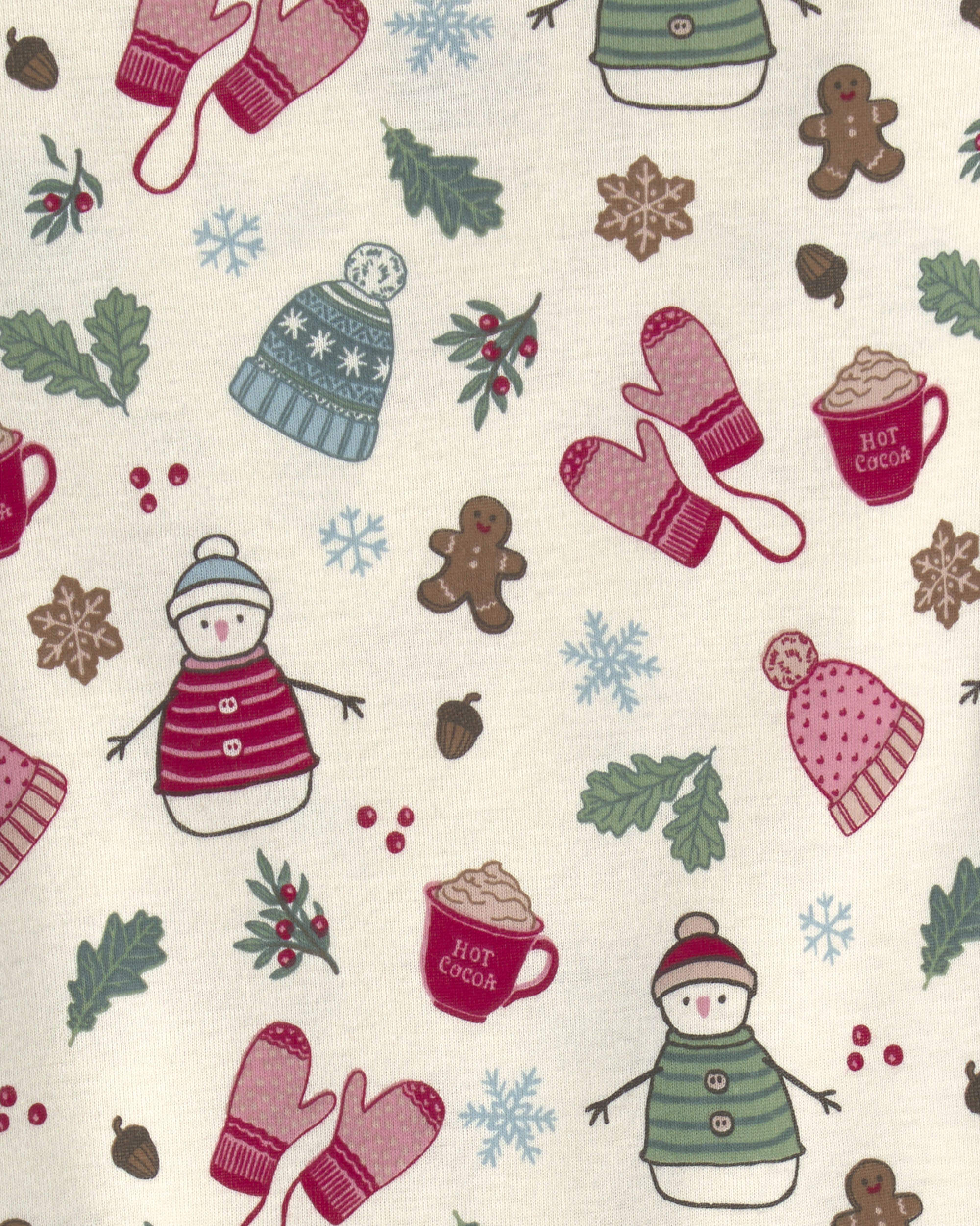 Toddler Girl 2-Piece Organic Cotton Pyjamas Winter Wonderland