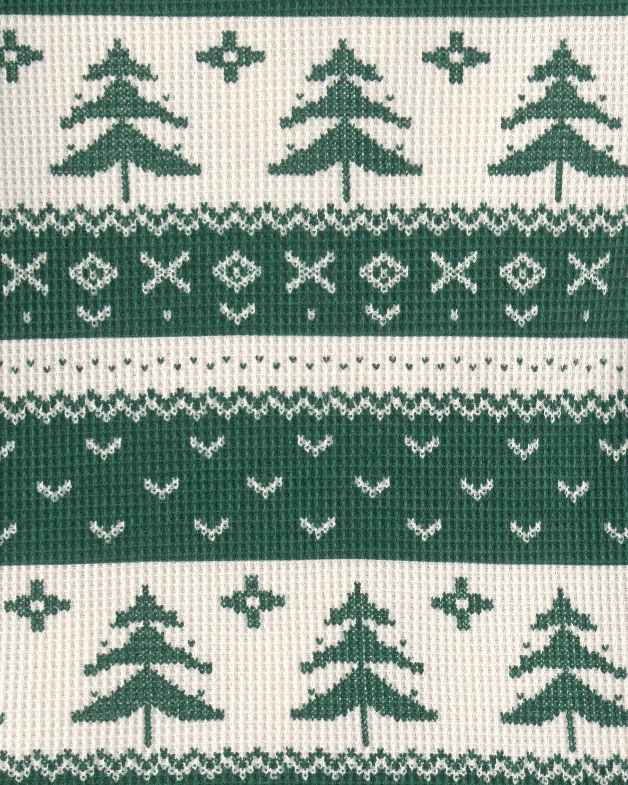 Toddler 2-Piece Fair Isle Waffle Knit Pyjamas Made with Organic Cotton