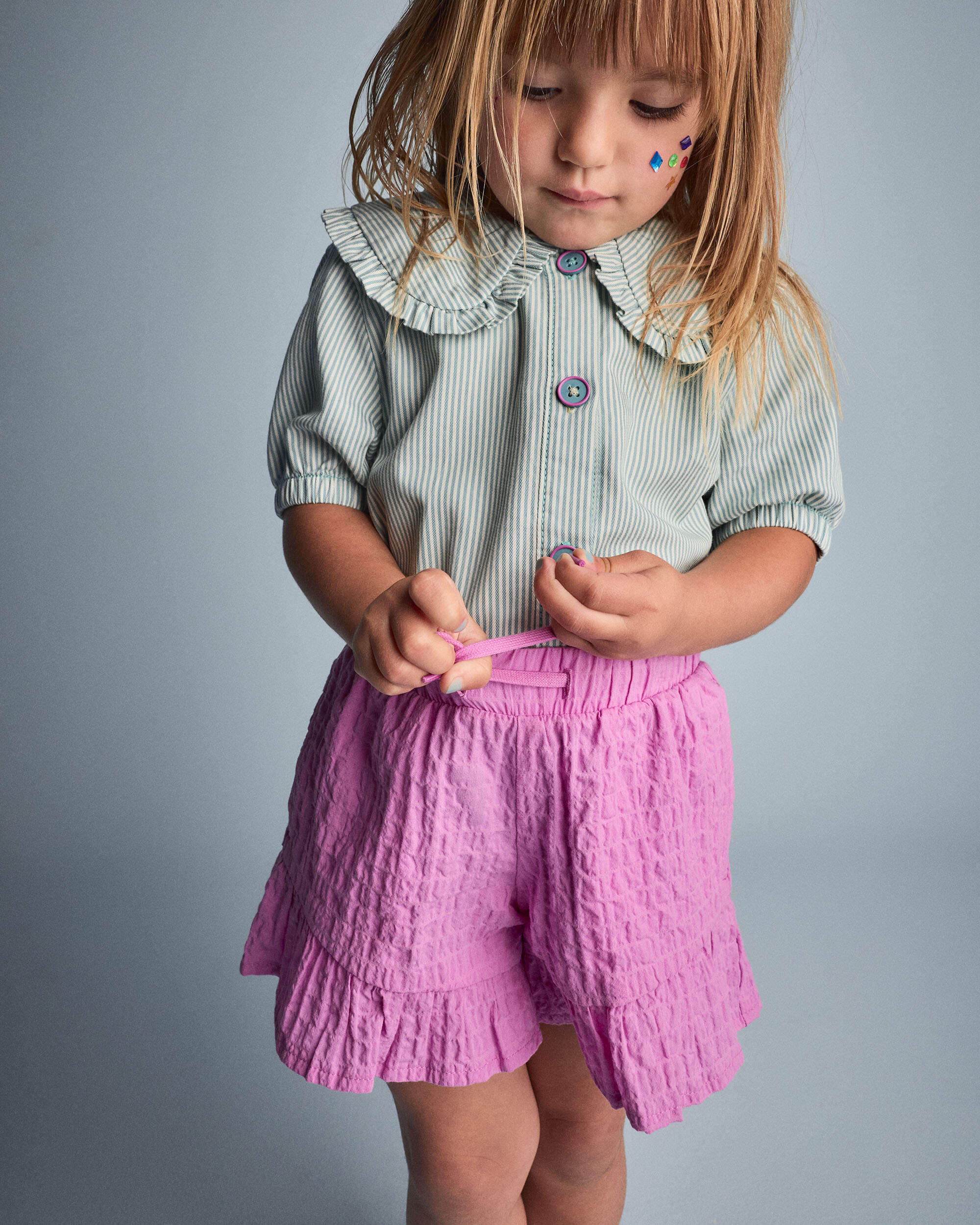 Toddler Girl Ruffle Butterfly Shorts