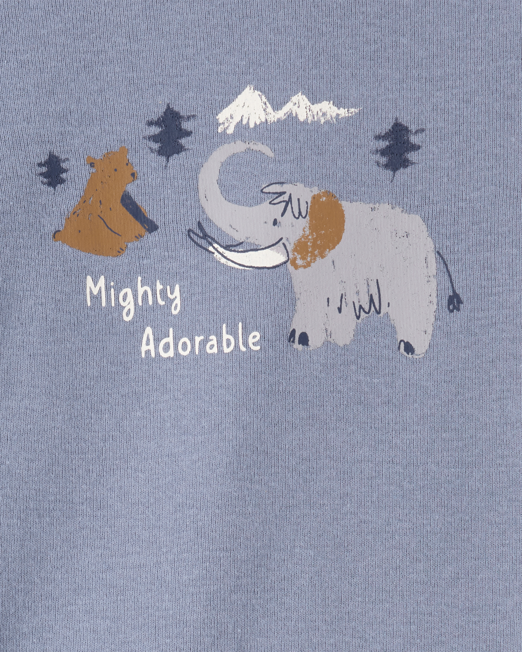 Baby Boy 3-Piece Elephant Print Long-Sleeve Bodysuit & Pant Set - Blue/White