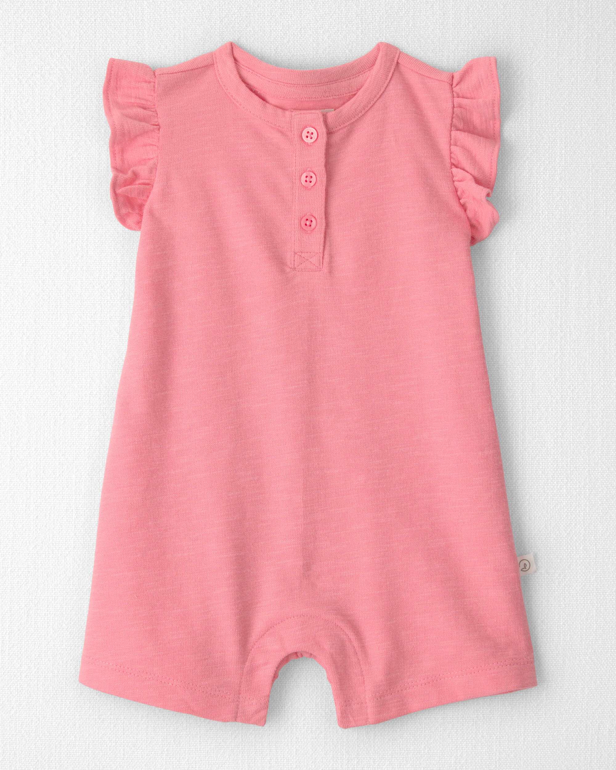 Baby Girl Short-Sleeve Romper Pink