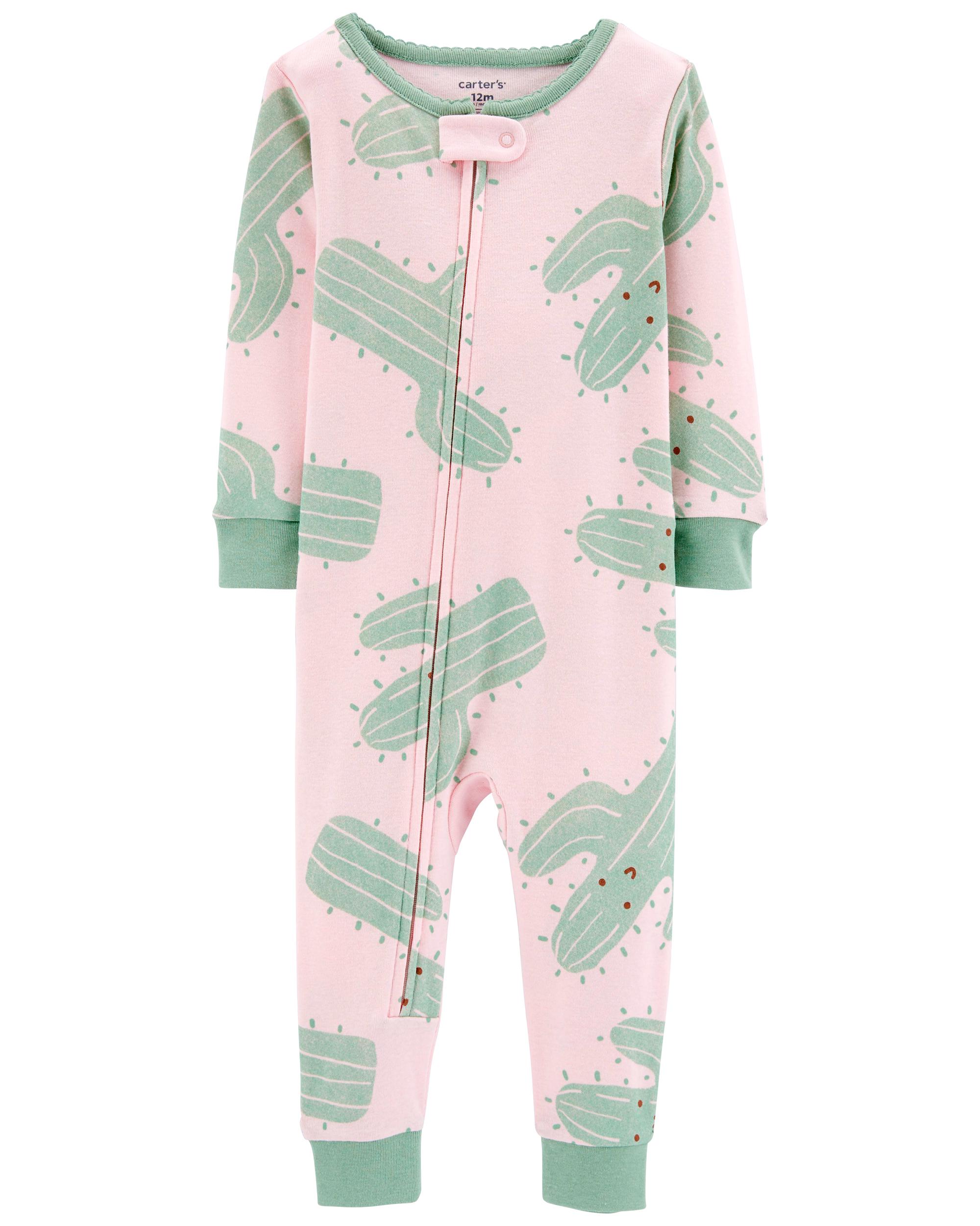 Baby 1-Piece Cactus 100% Snug Fit Cotton Footless Pyjamas