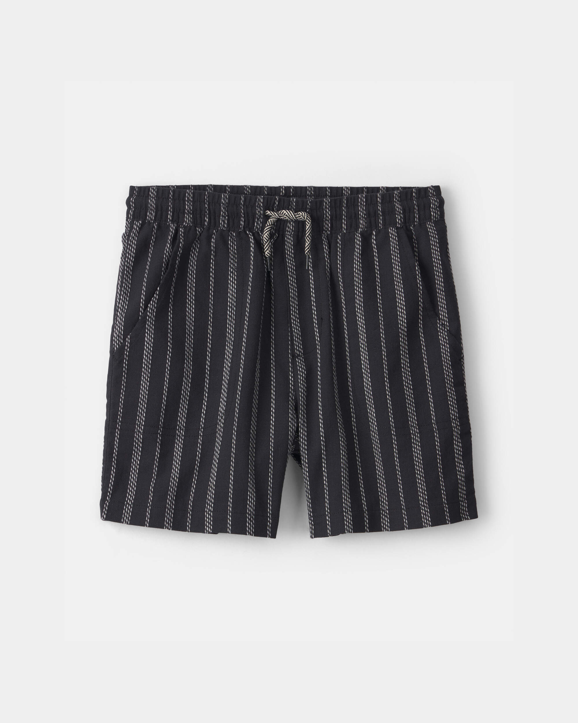 Boys Stripe Shorts - Black