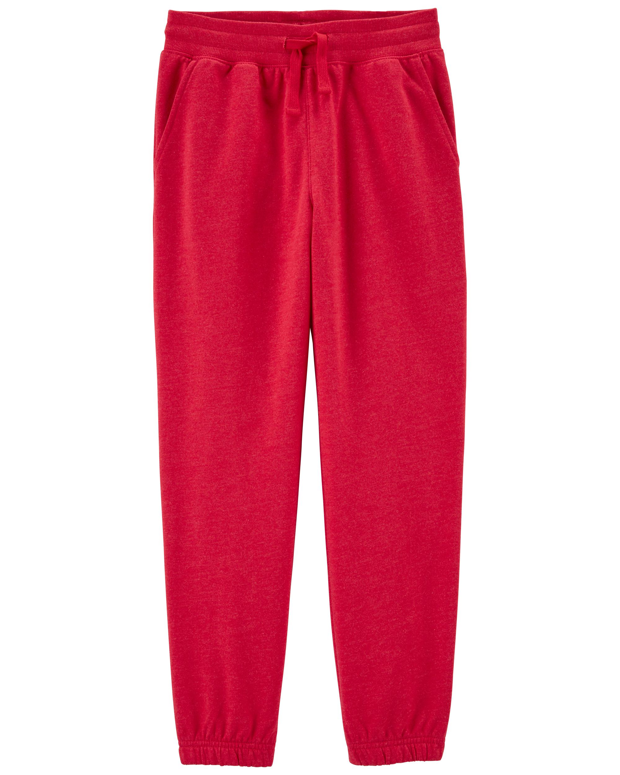 Red Relaxed Fit Pull-On Joggers