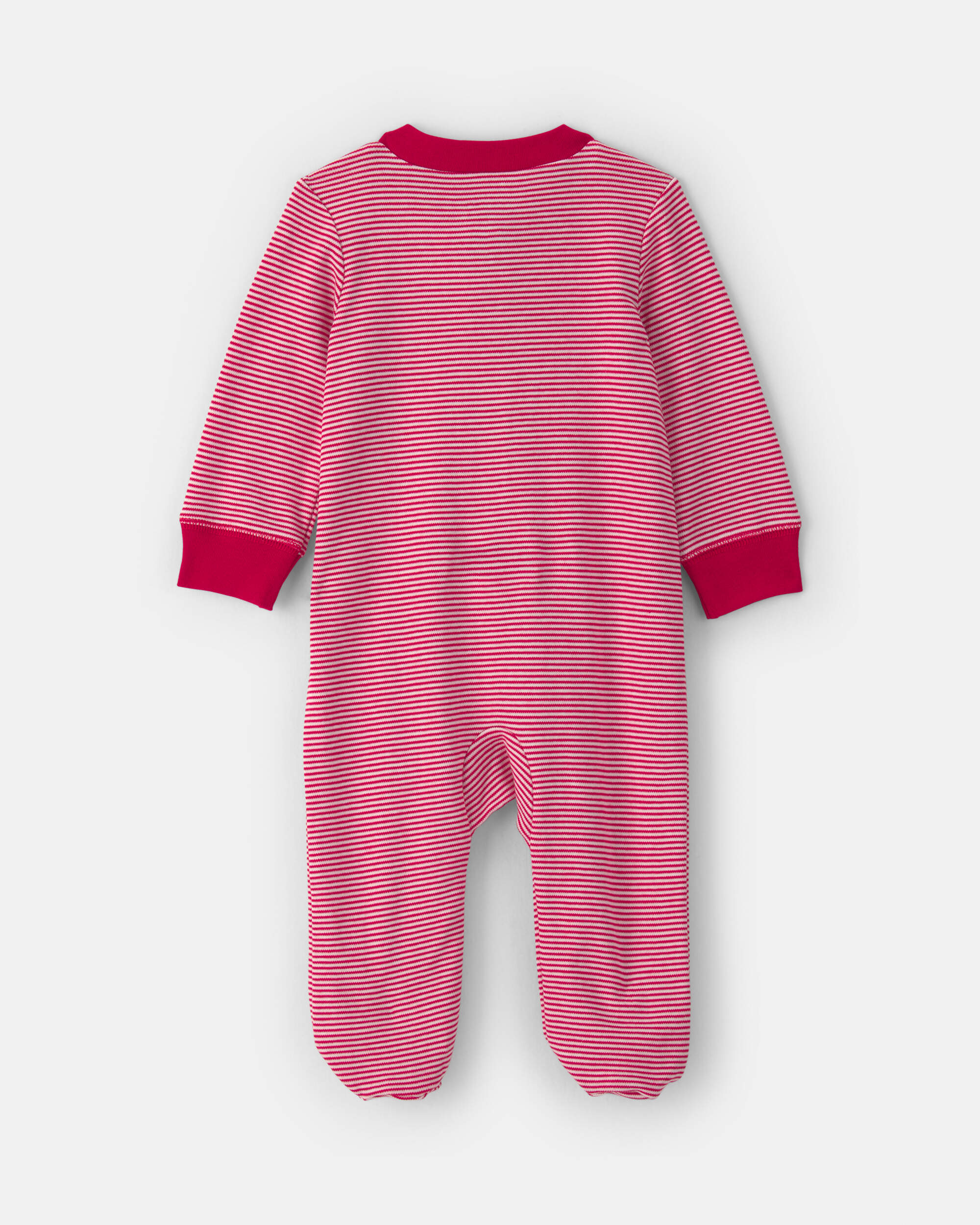 Baby Reindeer 100% Cotton 2-Way Zip Sleeper - Red