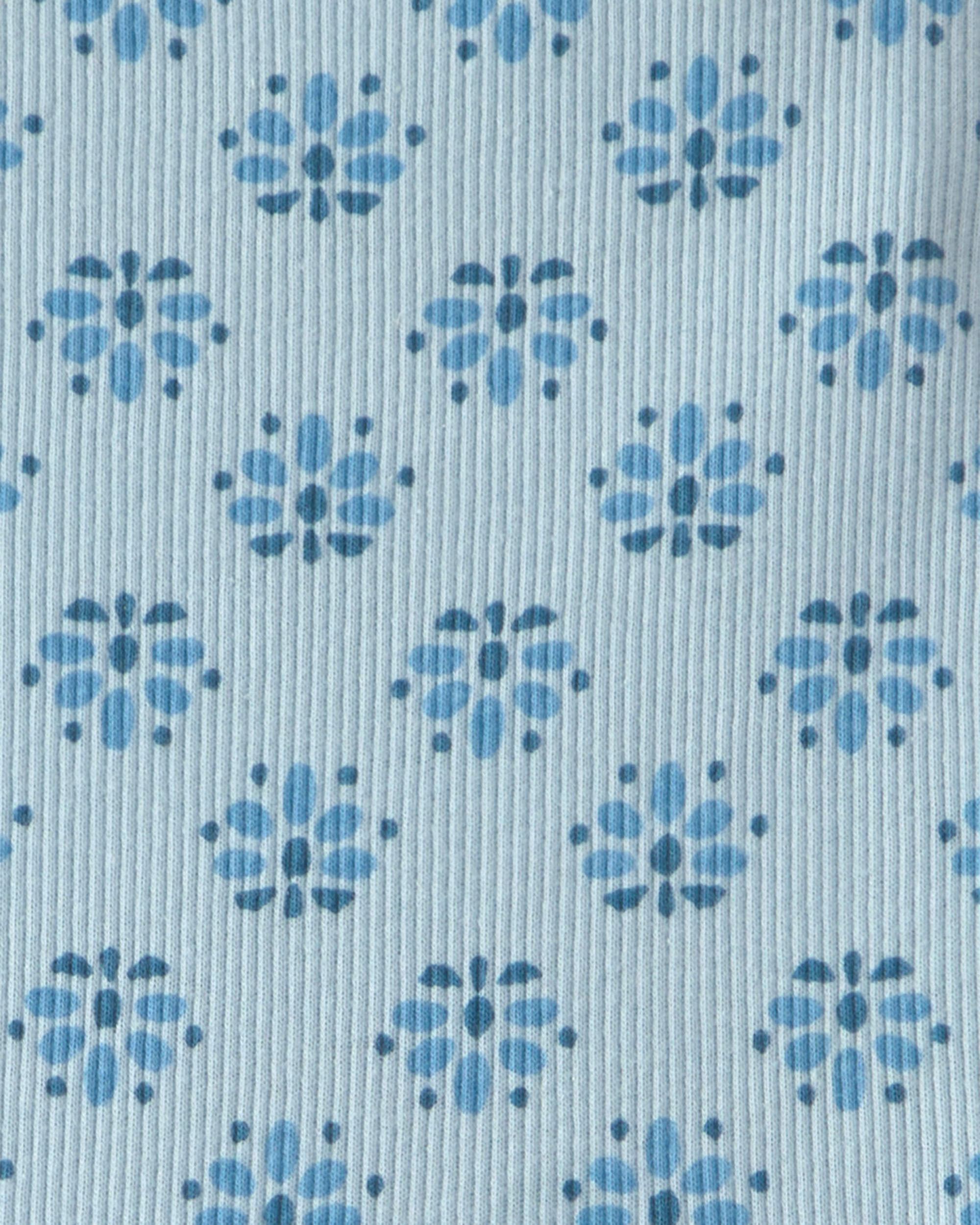 Baby Girl 2-Piece Floral Top & Short Set - Blue