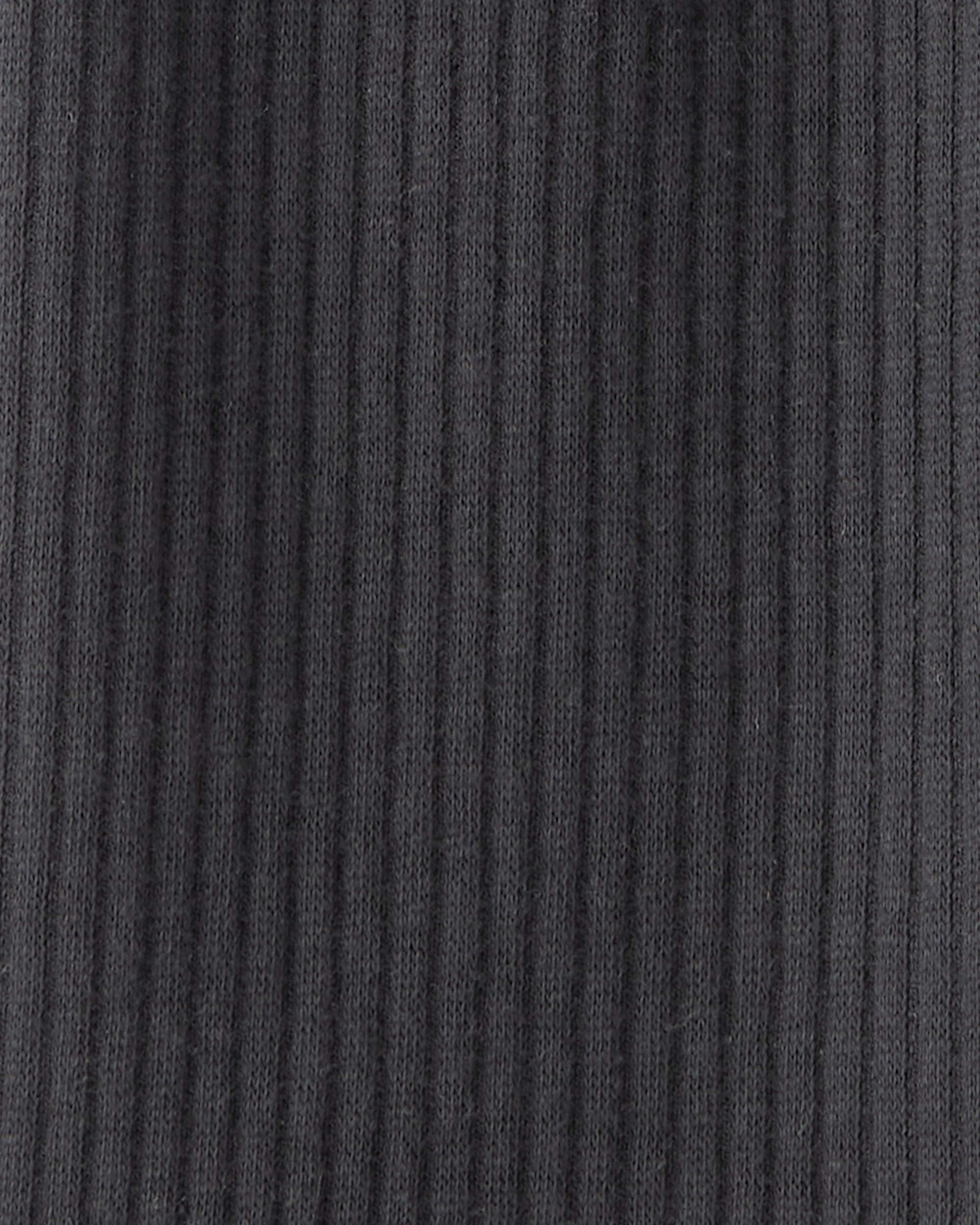 Toddler Girl Pull-On Stretch Rib Leggings - Black