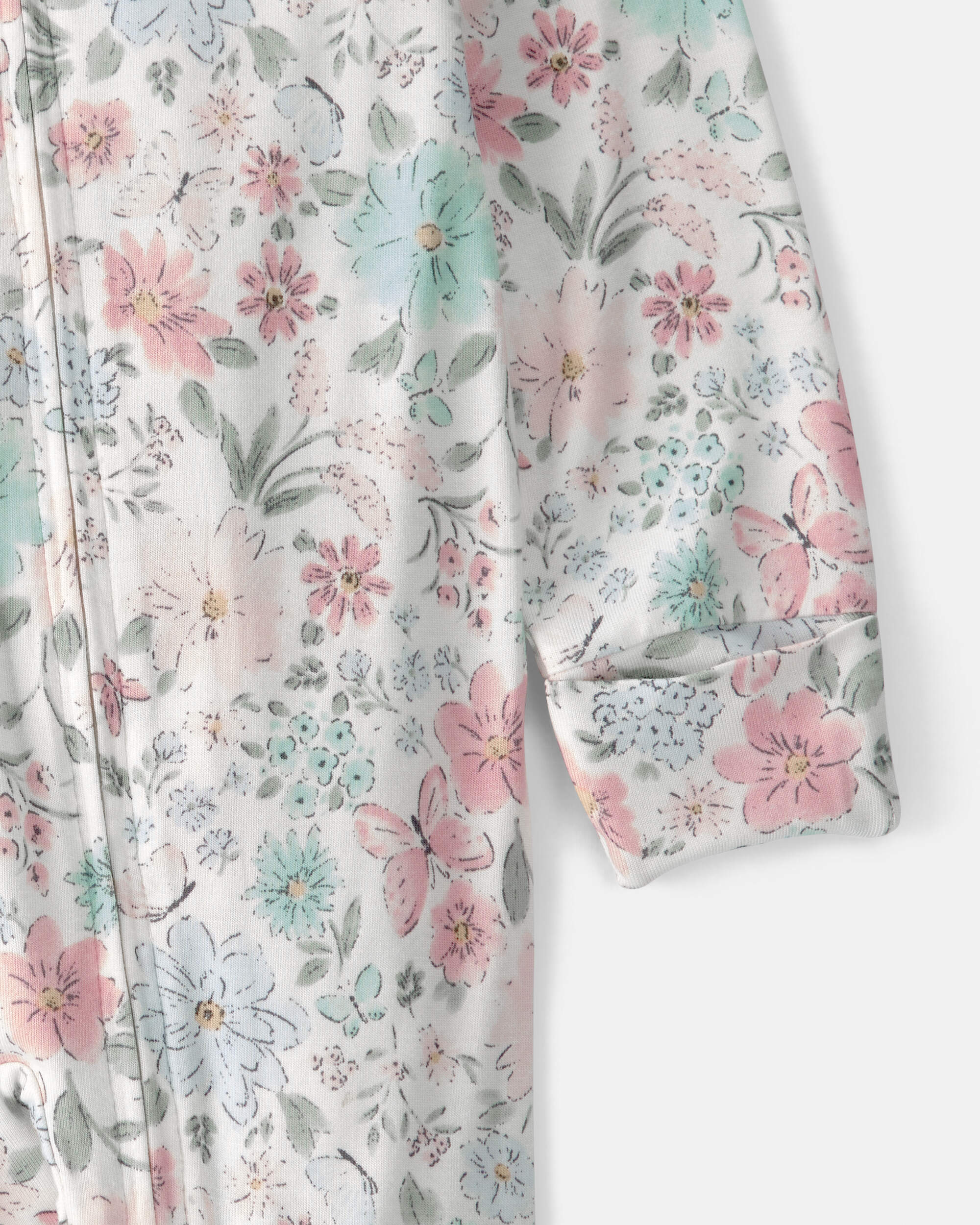 Baby Girl Butterfly Garden 2-Way Zip PurelySoft Sleeper