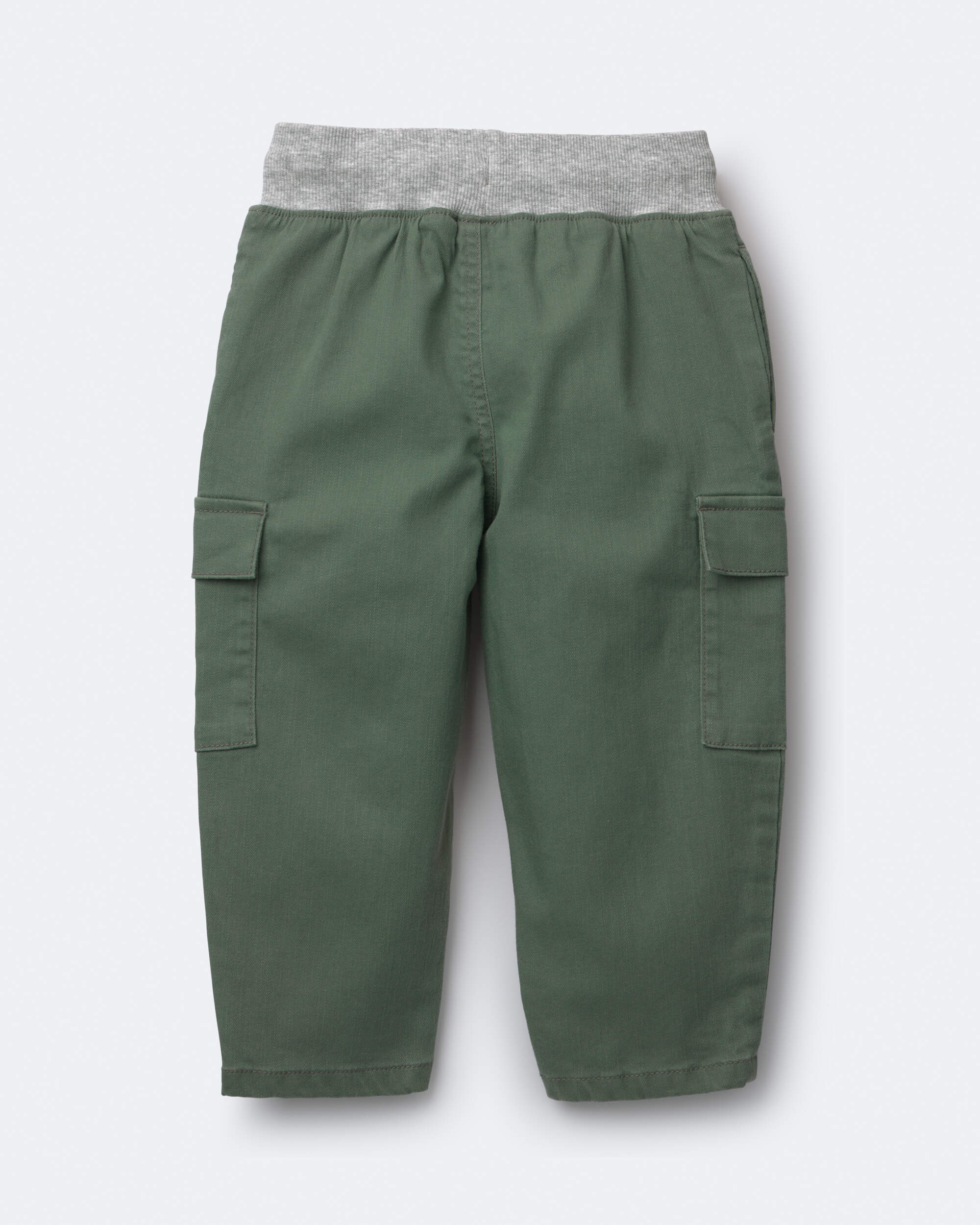 Toddler Boy Cargo Pant - Olive/Heather Grey