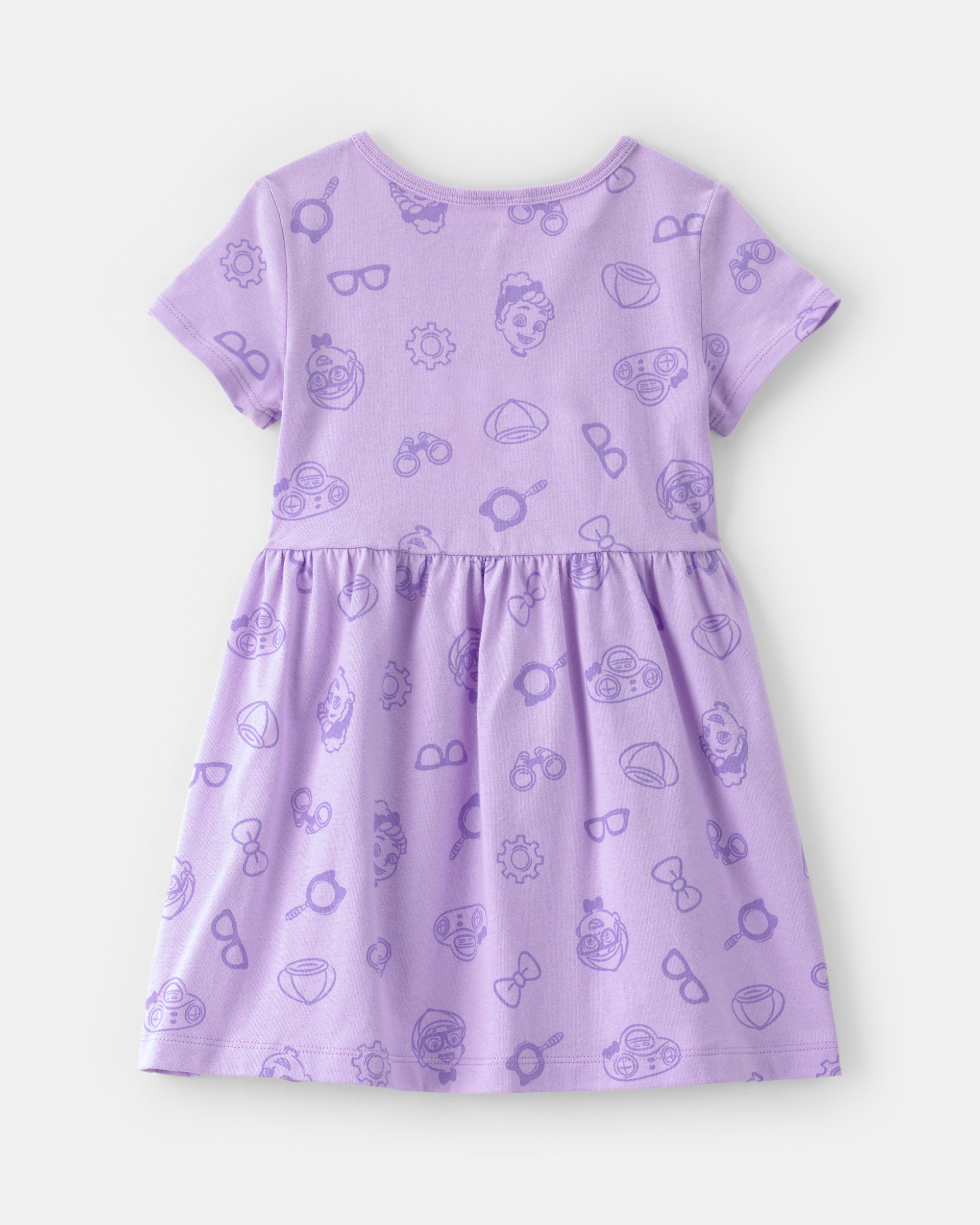 Toddler Girl Blippi Short-Sleeve Dress – Lavender