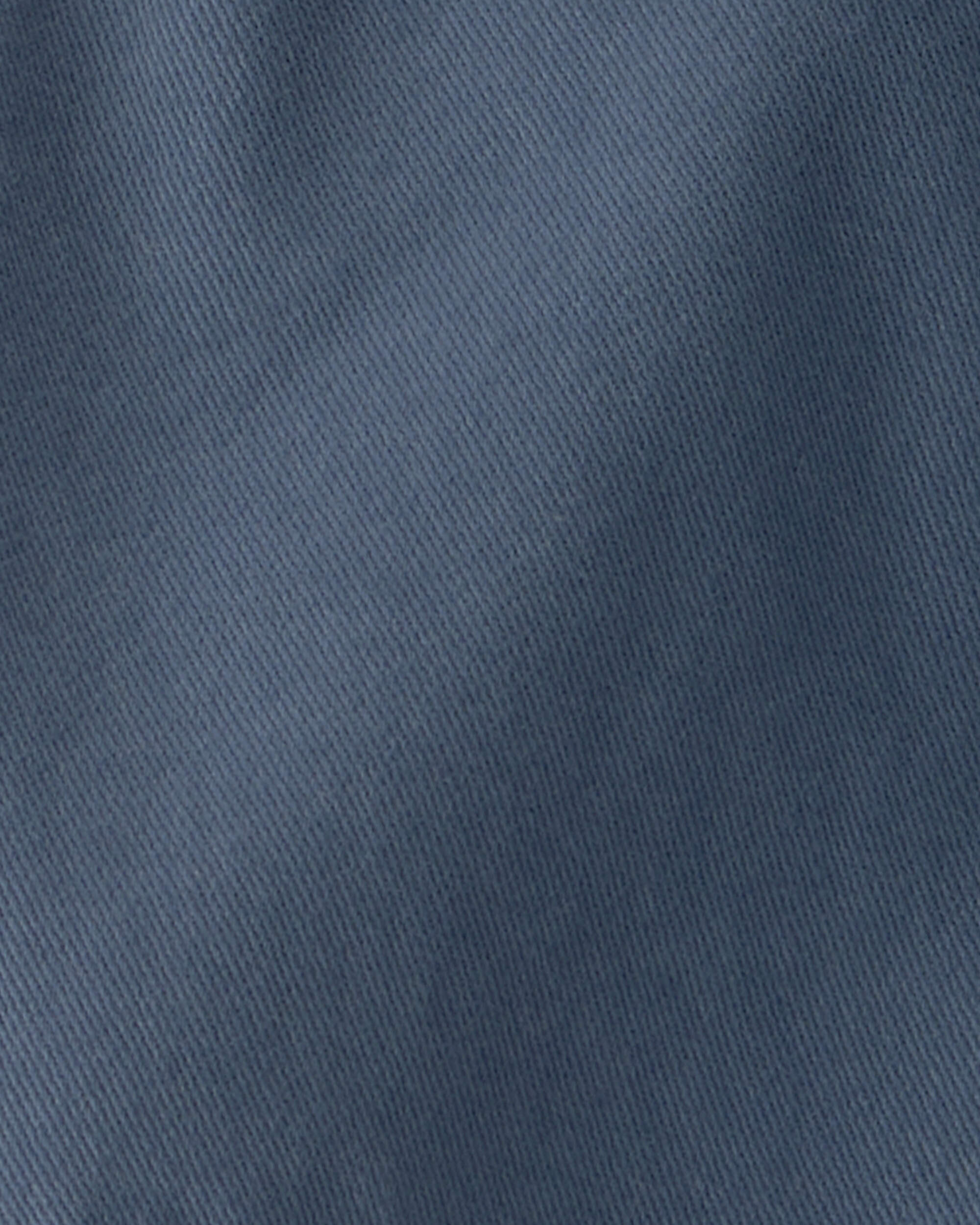 Baby Boy 2-Piece Collared Shirt & Short Set - Cream/Blue