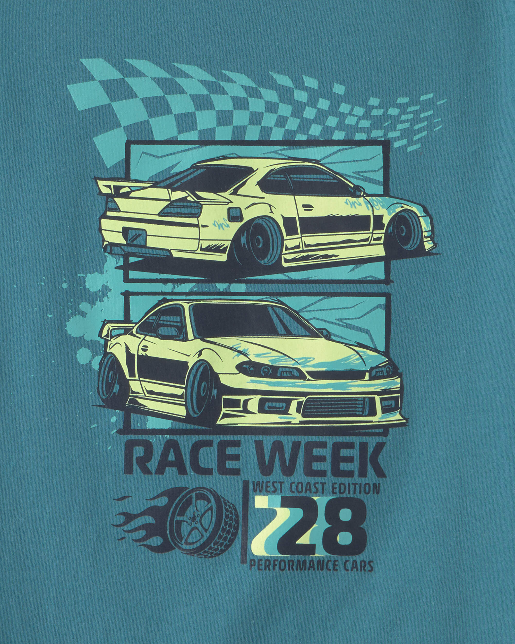 Boys Race Car Graphic Tee - Blue