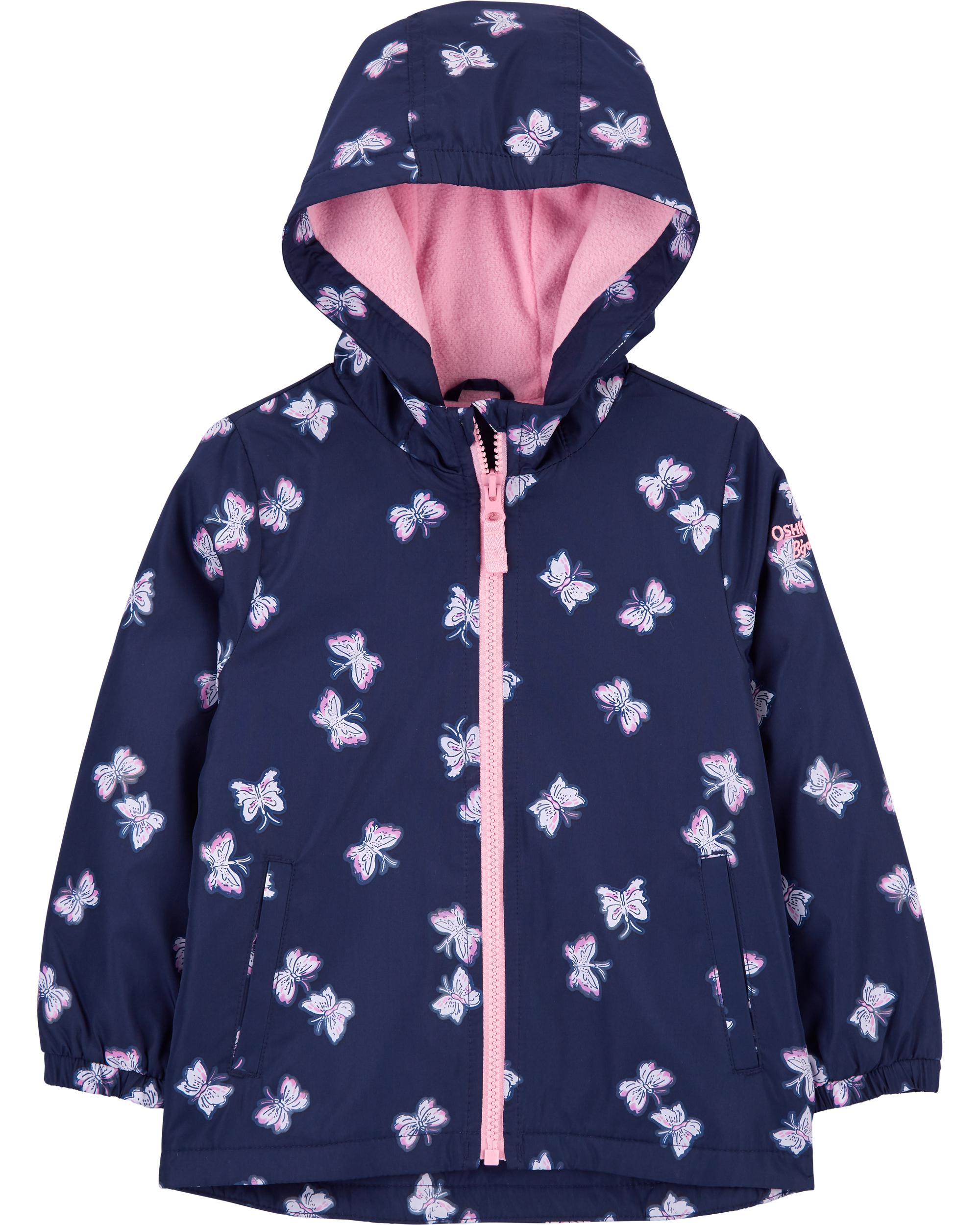 lined rain jacket with hood