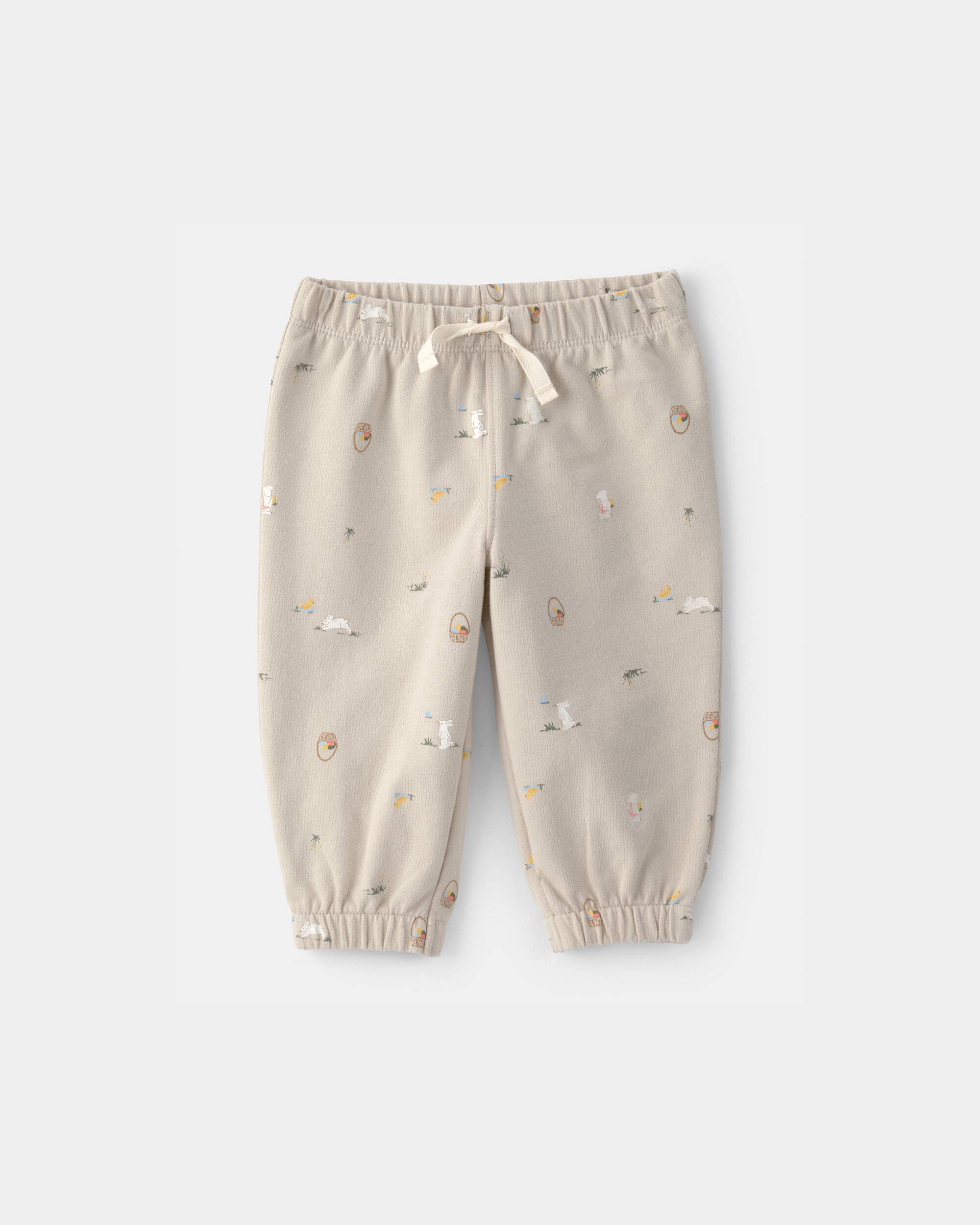 Baby 2-Piece Easter Bunny French Terry Tee & Pant Set - Cream