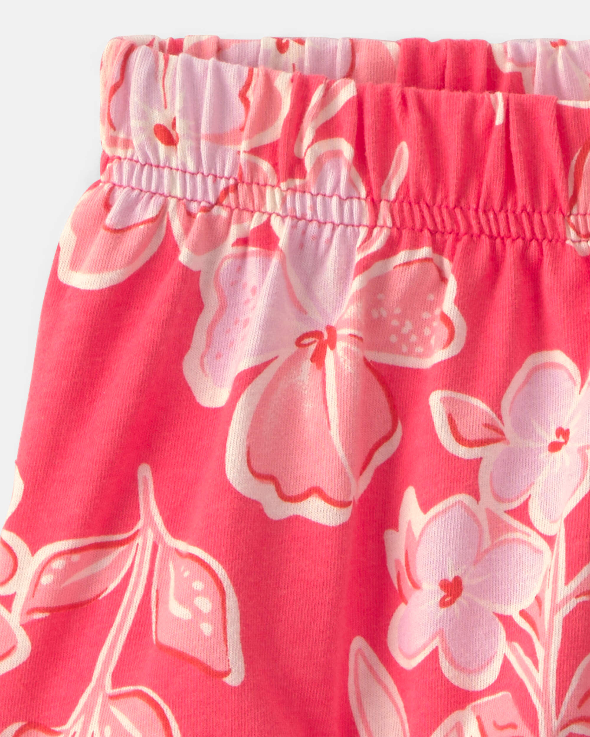 Toddler Girl 2-Piece Top & Floral Skirt Set - Orange