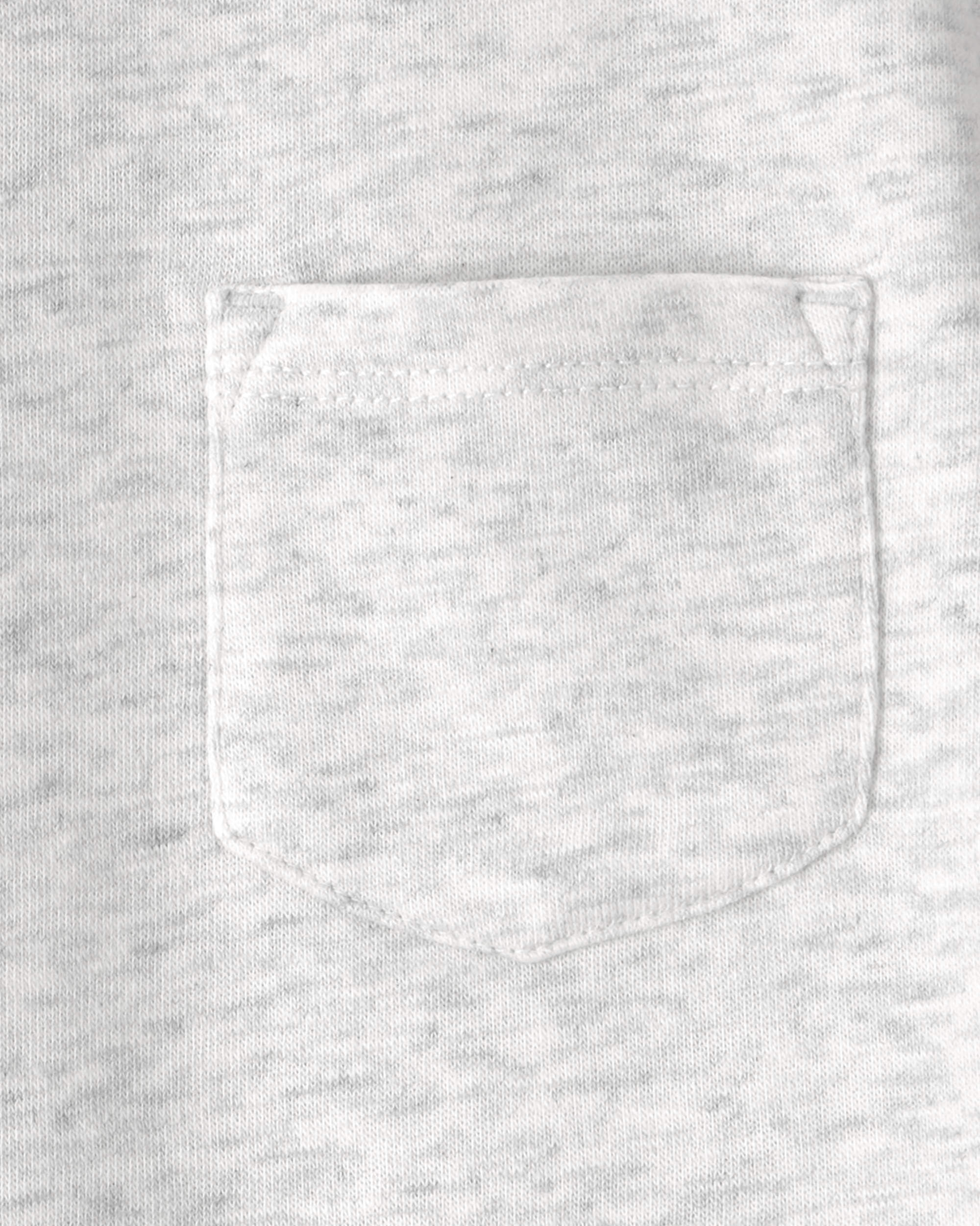 Toddler Boy French Terry Pocket T-Shirt - Grey