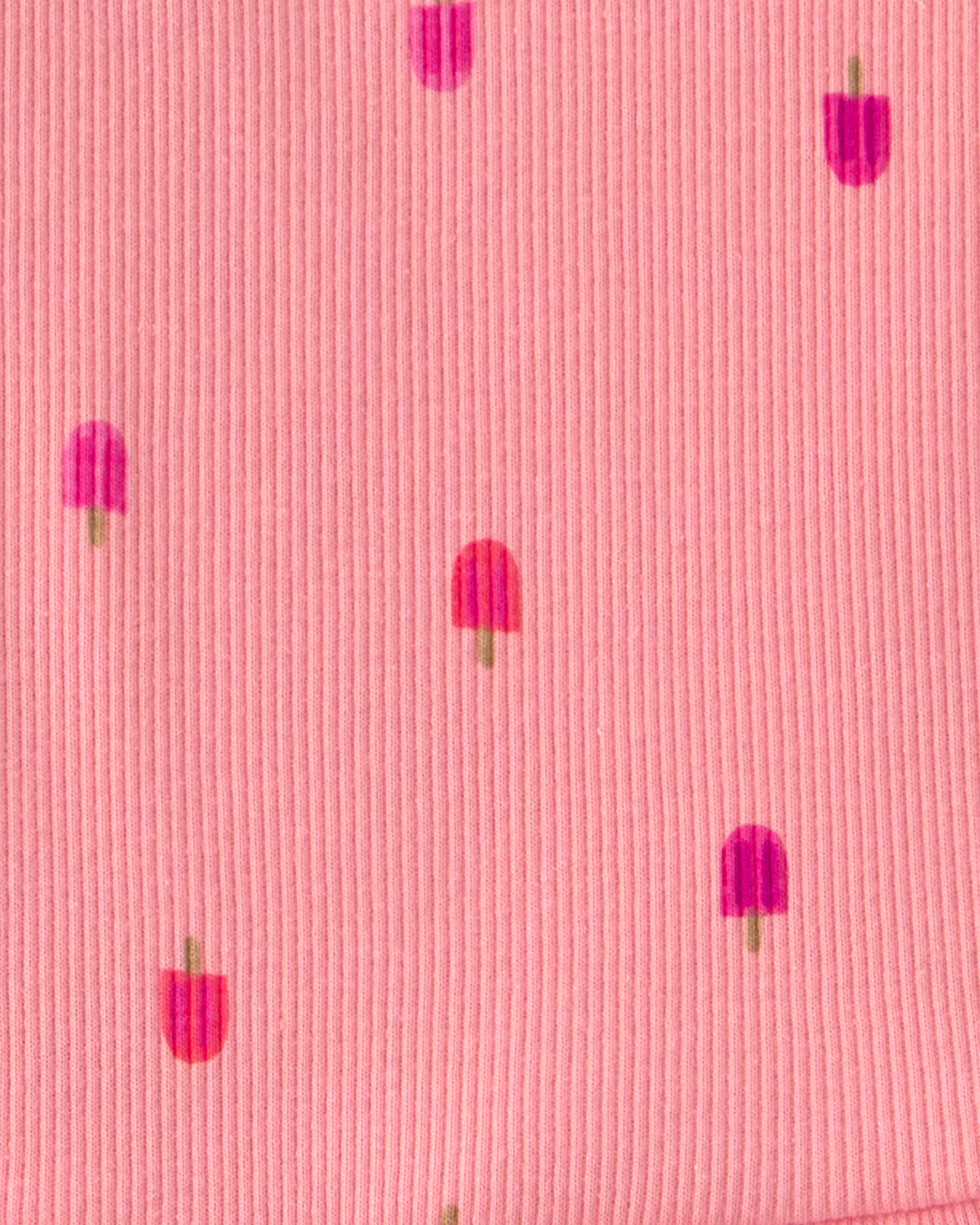 Toddler Girl 2-Piece Popsicle Top & Short Set - Pink