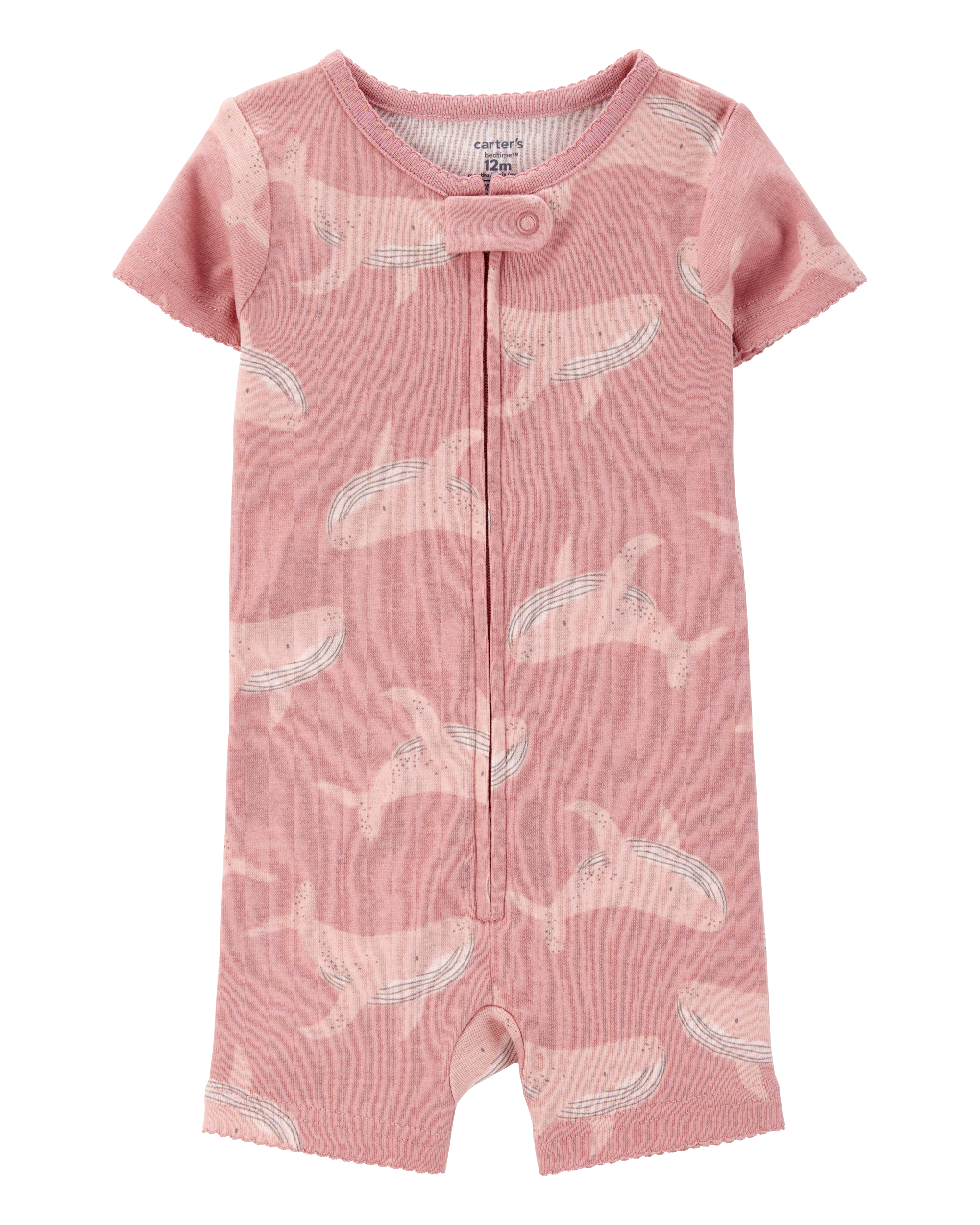 Baby Whale Print Snug Fit Cotton -Piece Pyjamas
