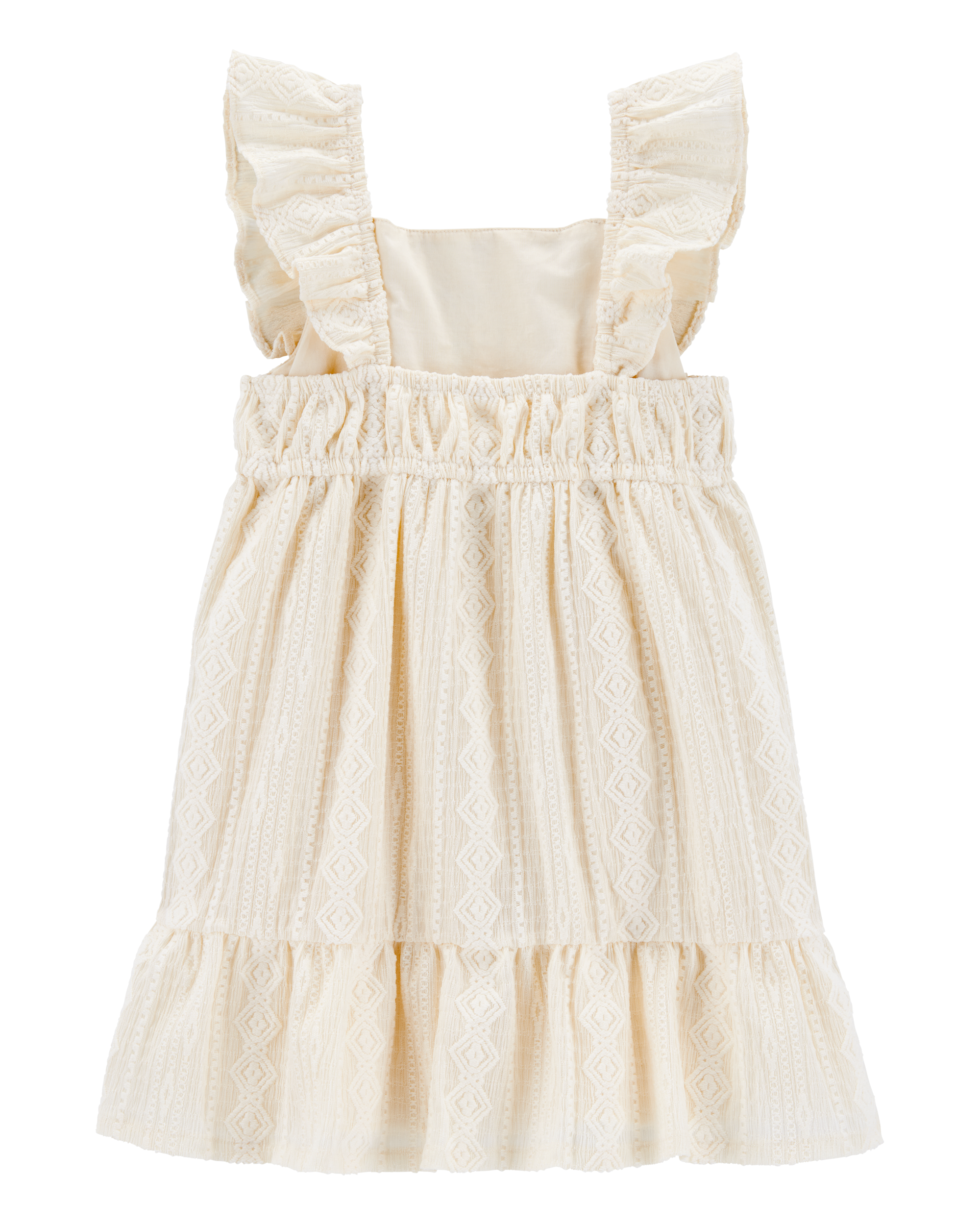 Toddler Crochet Flutter-Sleeve Dress