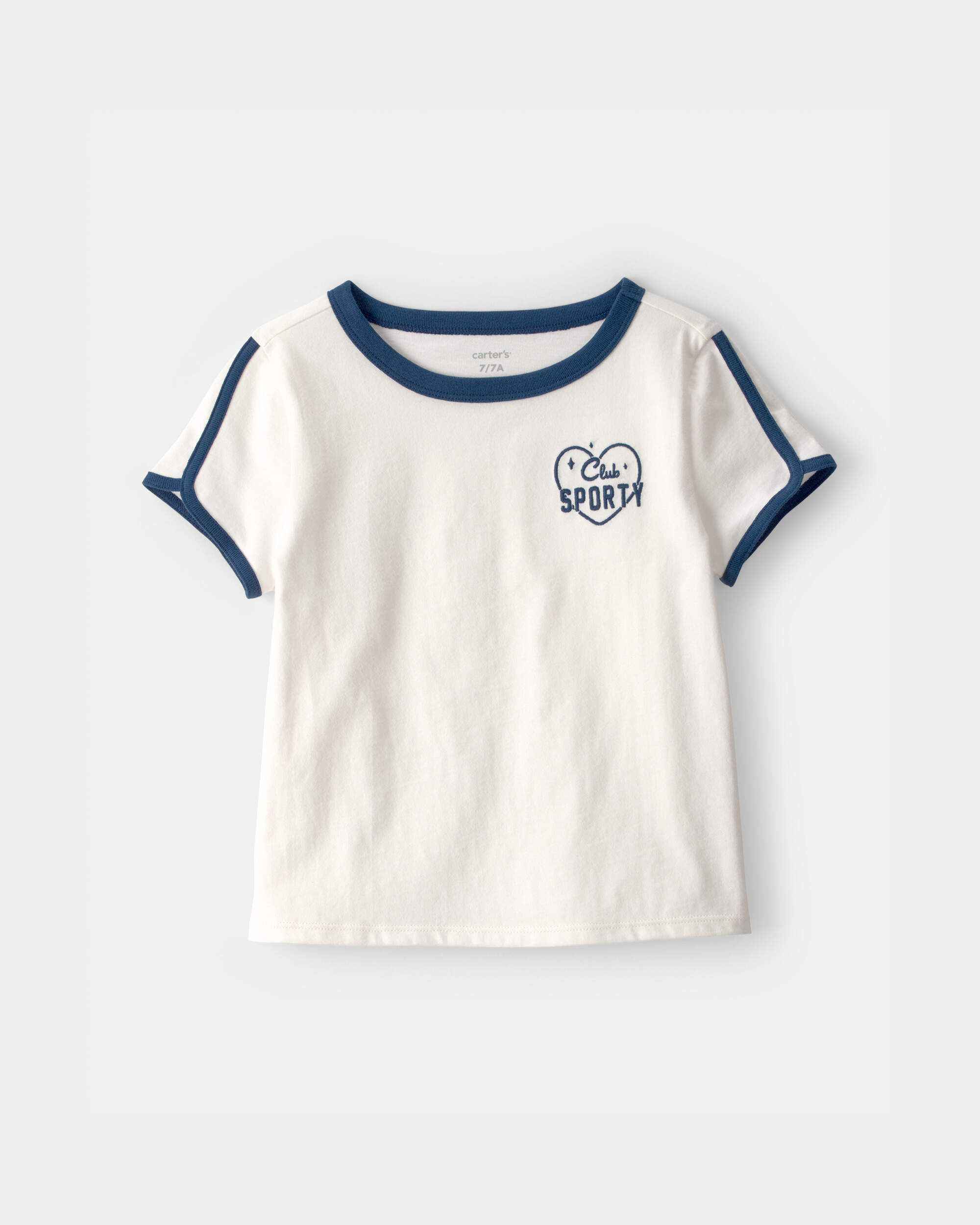 Girls 'Club Sporty' Active Top - White