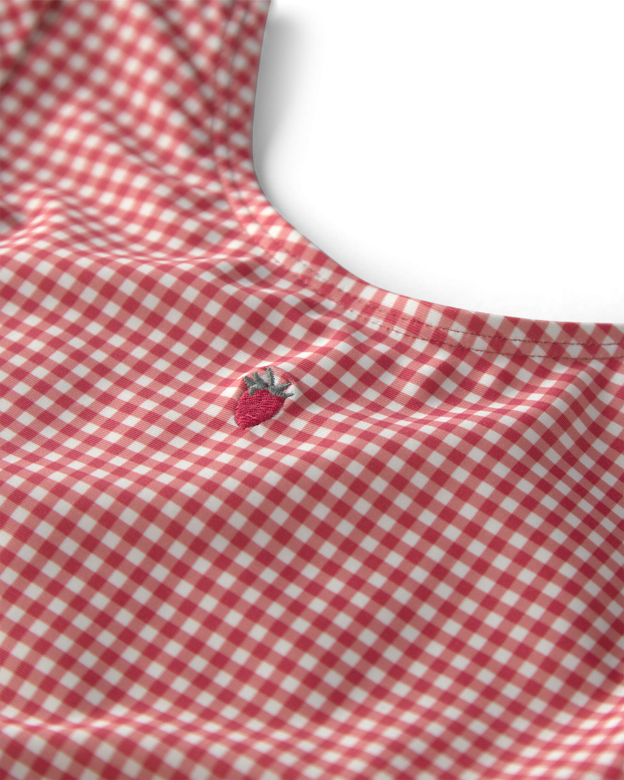 Girls 2-Piece Recycled Swimsuit Red Gingham