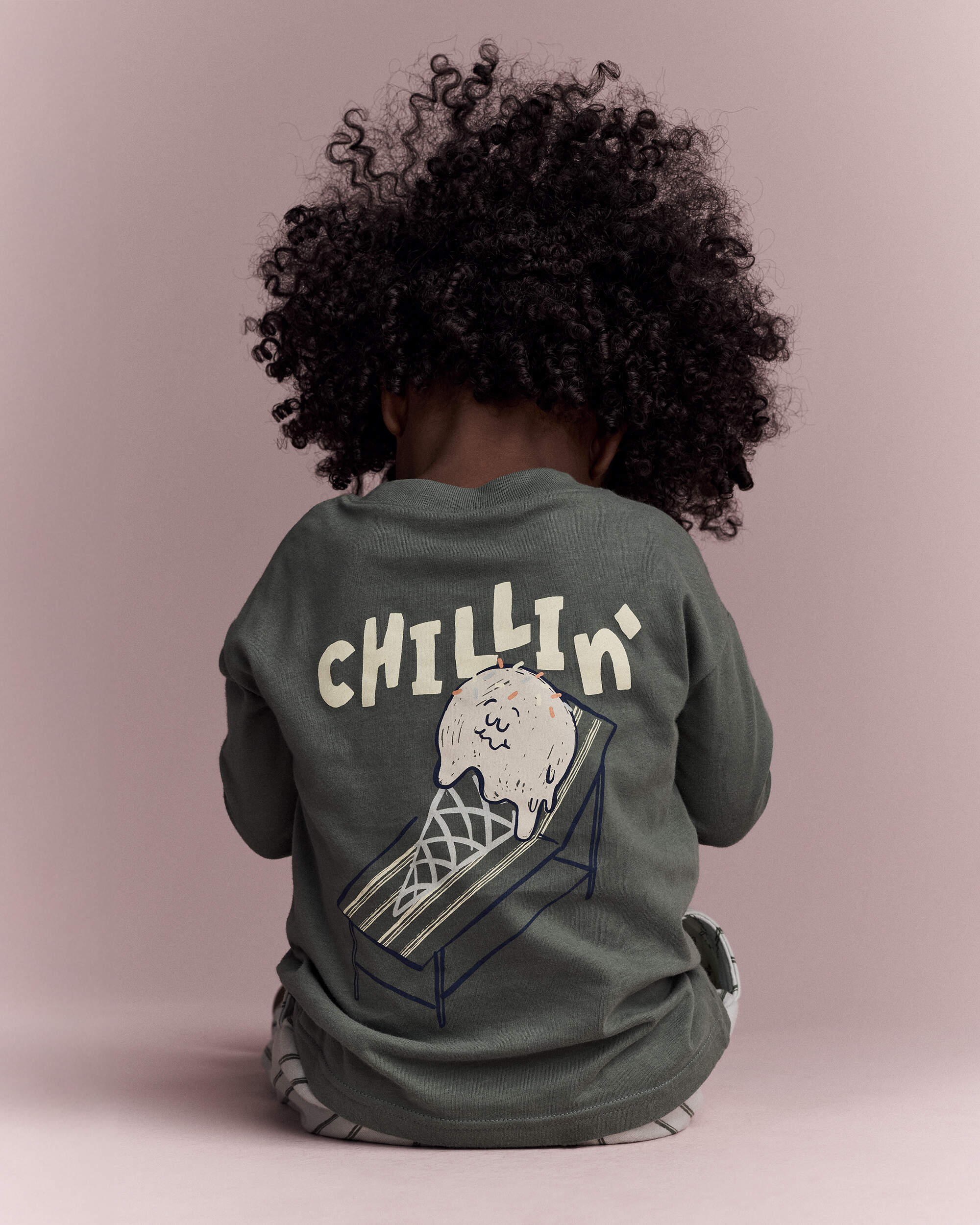 Toddler Boy Chillin' Long-Sleeve Graphic Tee - Olive