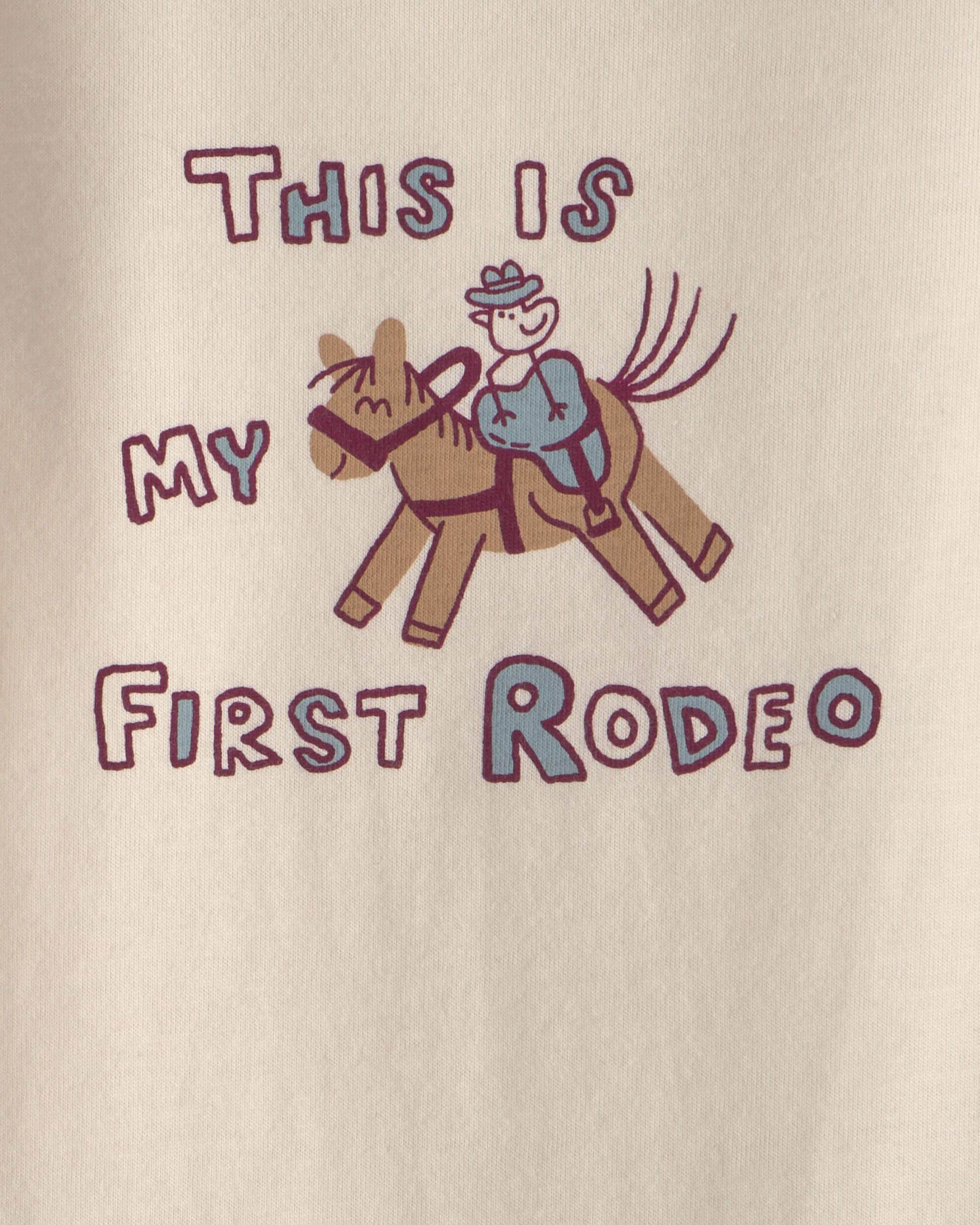 Baby 'This Is My First Rodeo' Long-Sleeve Graphic Bodysuit - Cream
