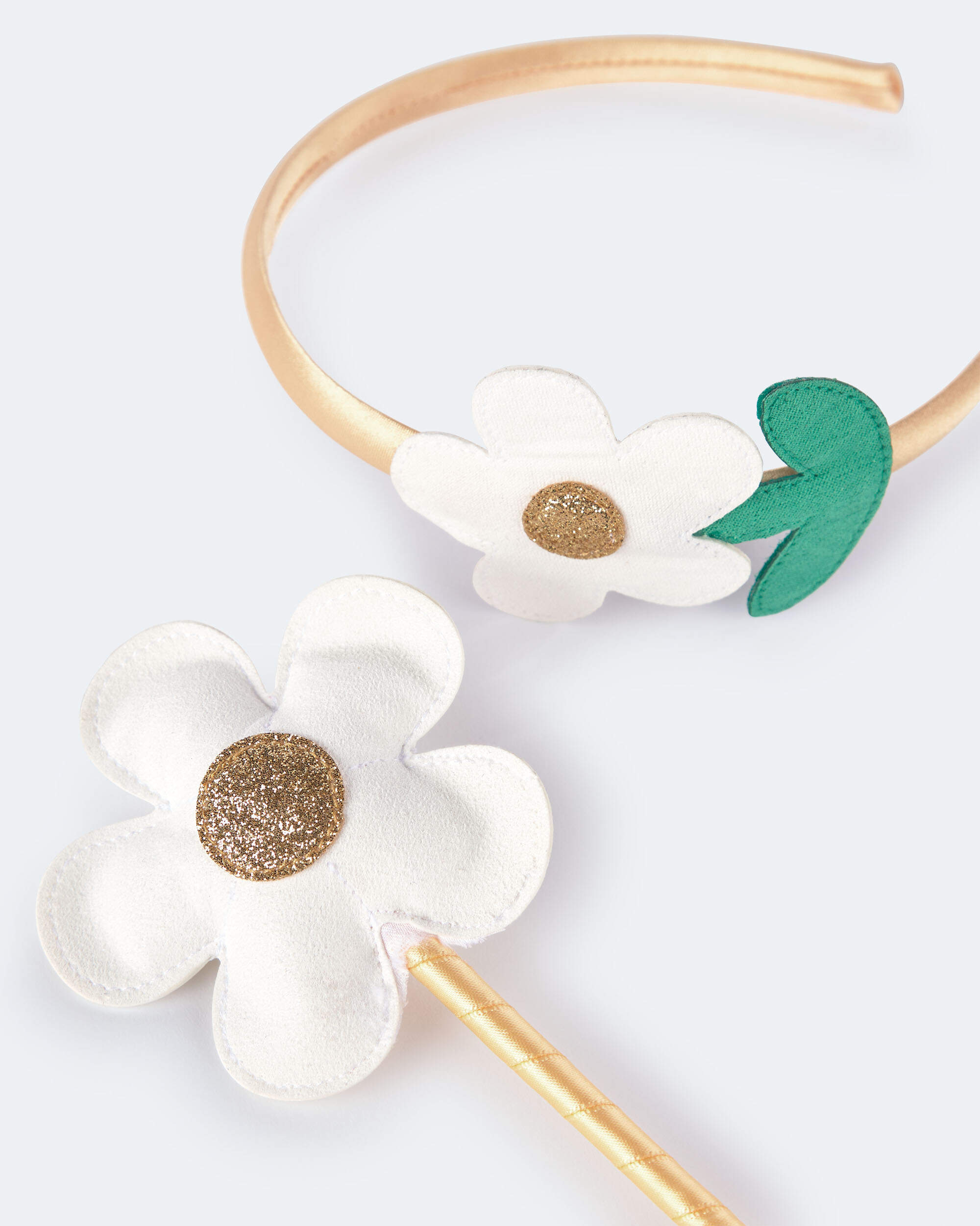 Toddler Girl Flower Headband & Wand Set