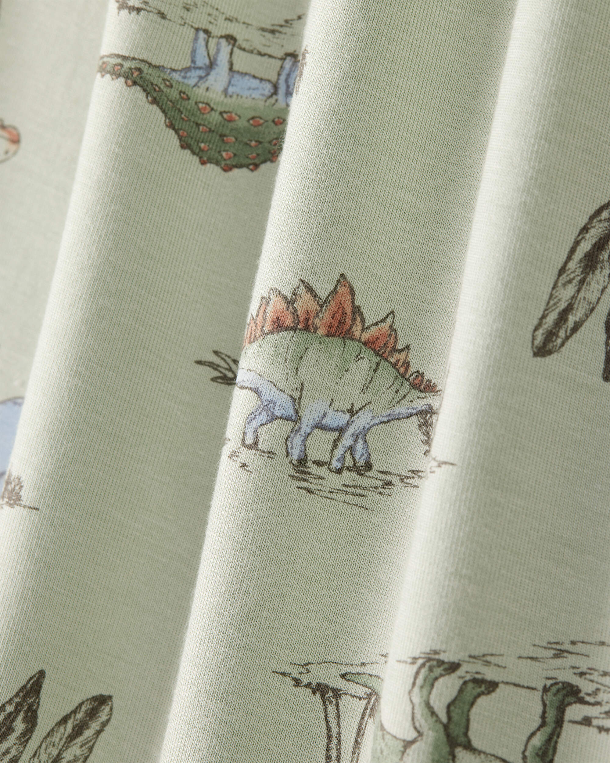 Boys Dinosaur Print PurelySoft Long-Sleeve 2-Piece pyjamas - Green