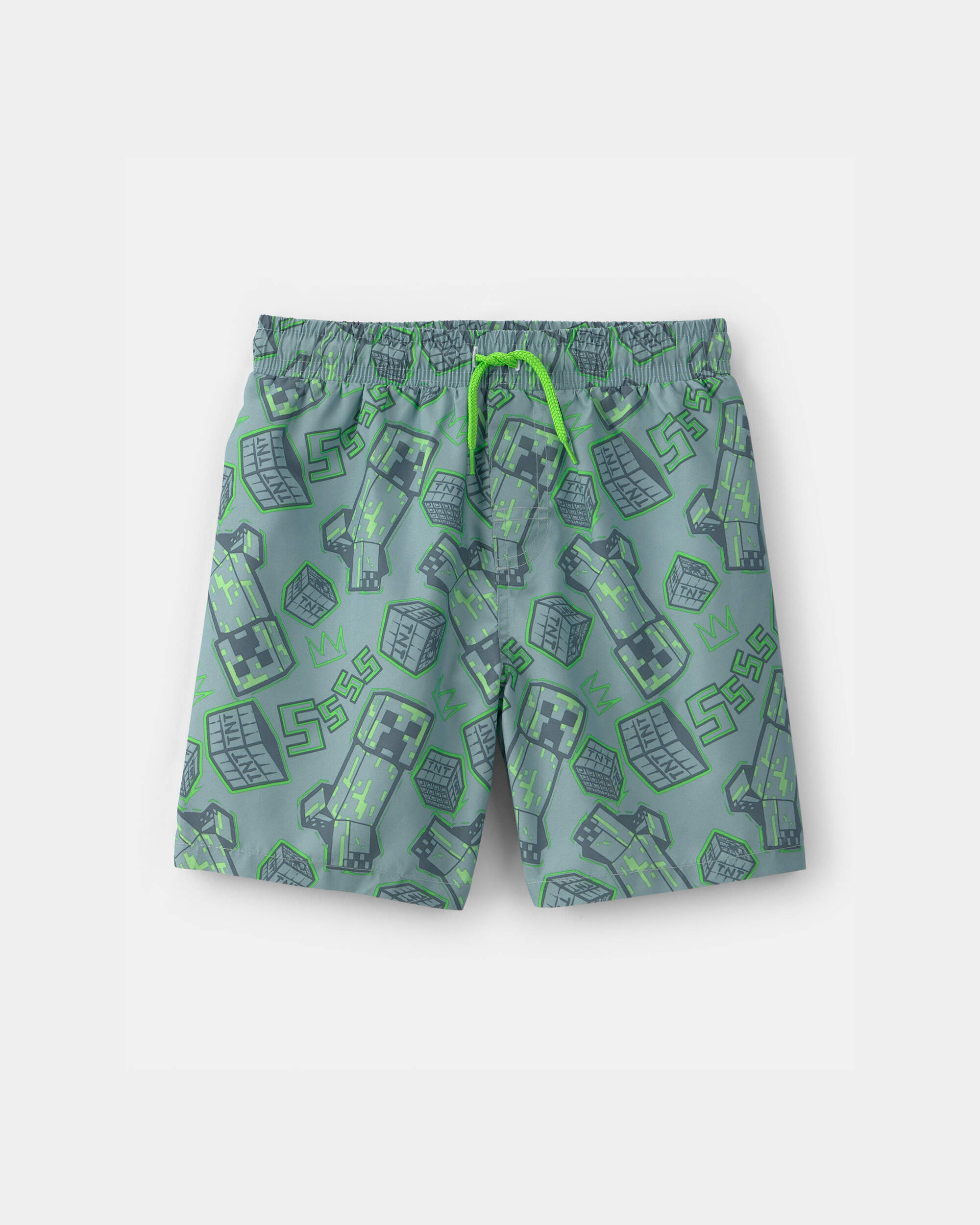 Boys Minecraft® Swim Trunks - Green | Carter's Oshkosh Canada